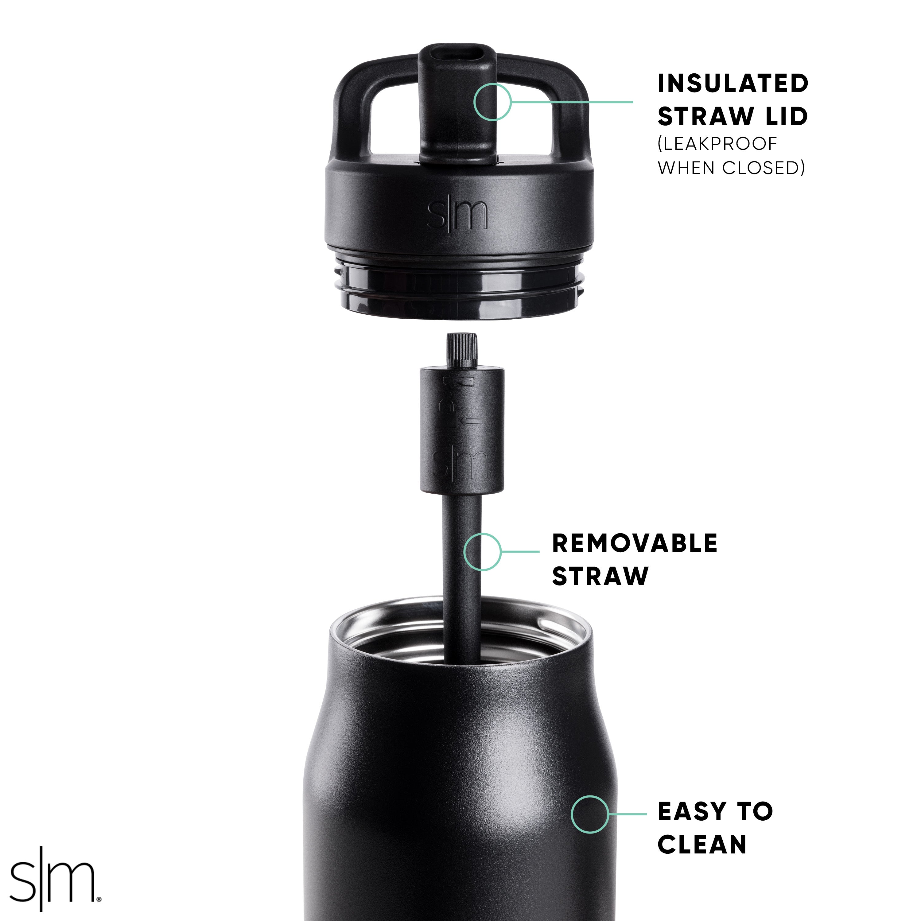 Manual Straw Lid Glass Cup - Reusable & Eco-Friendly Drinking Cup for Coffee, Tea, Juice - Perfect for Home, Office, Travel & Outdoor Activities