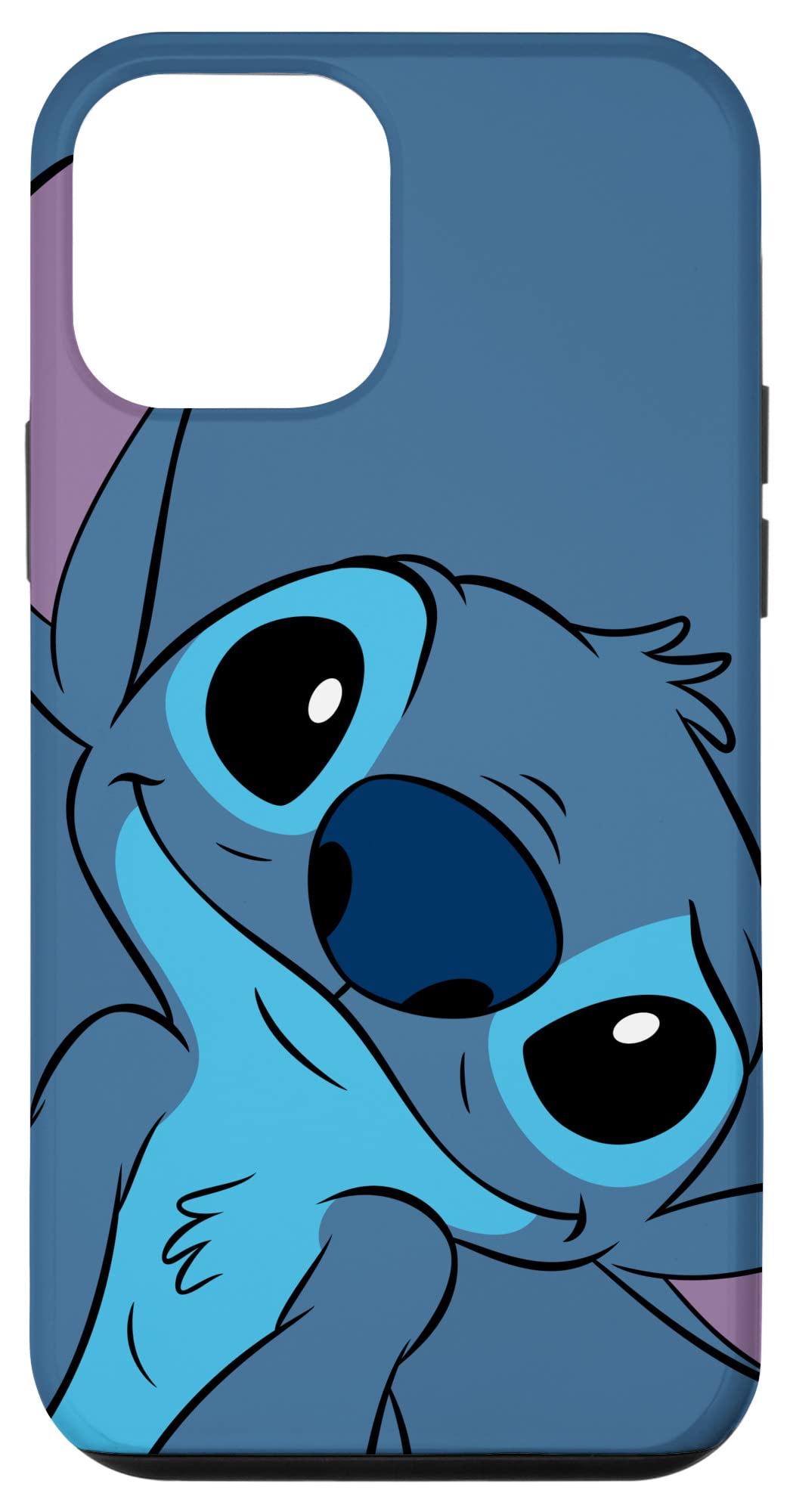 iPhone 12 Mini Disney Lilo & Stitch Cute Stitch Face Slate Gray Phone Case - Protective Cover for Everyday Use, Travel & Disney Fans