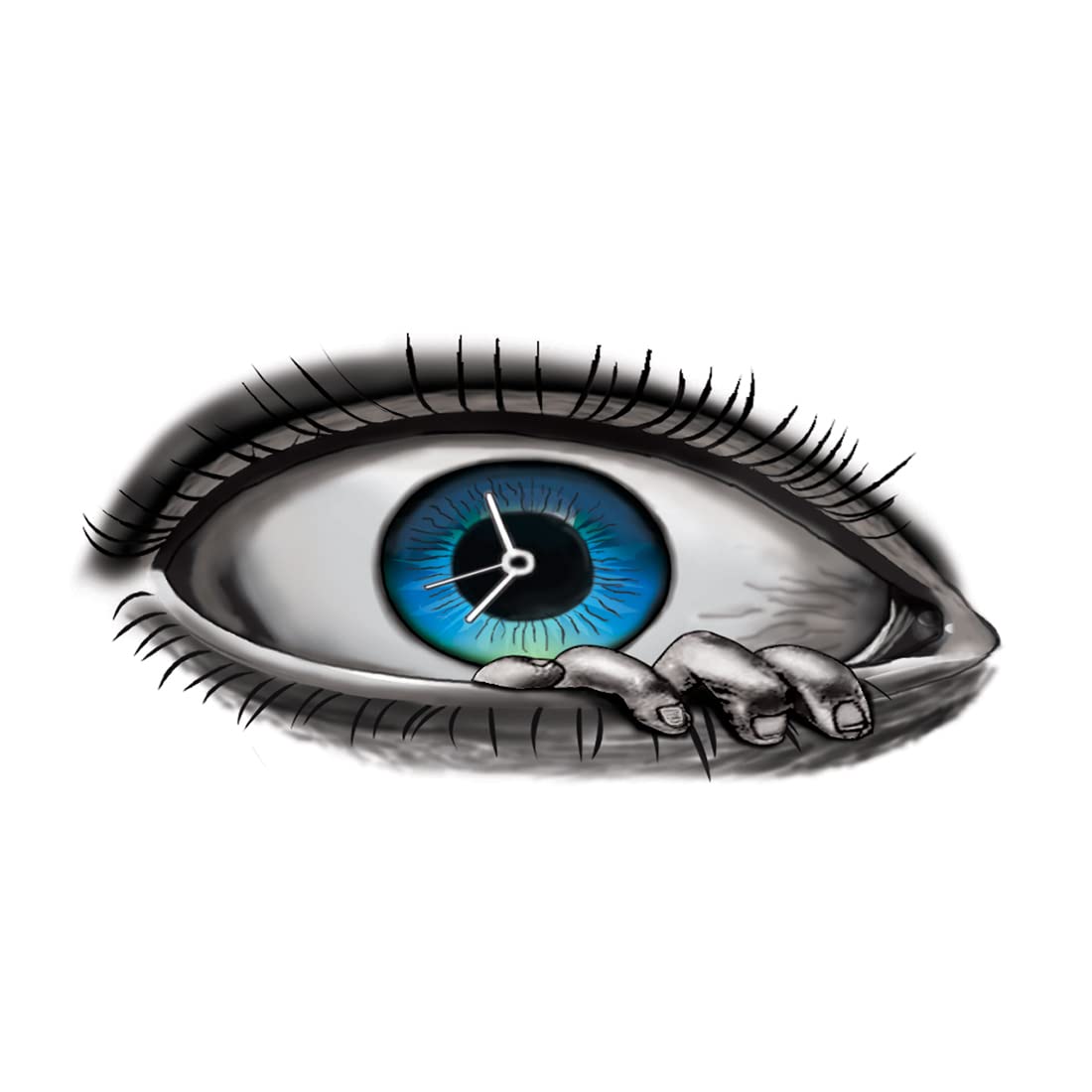 **Horror Eye Temporary Tattoo - Waterproof Fake Tattoo for Men & Women - Perfect for Halloween, Cosplay, and Themed Parties**