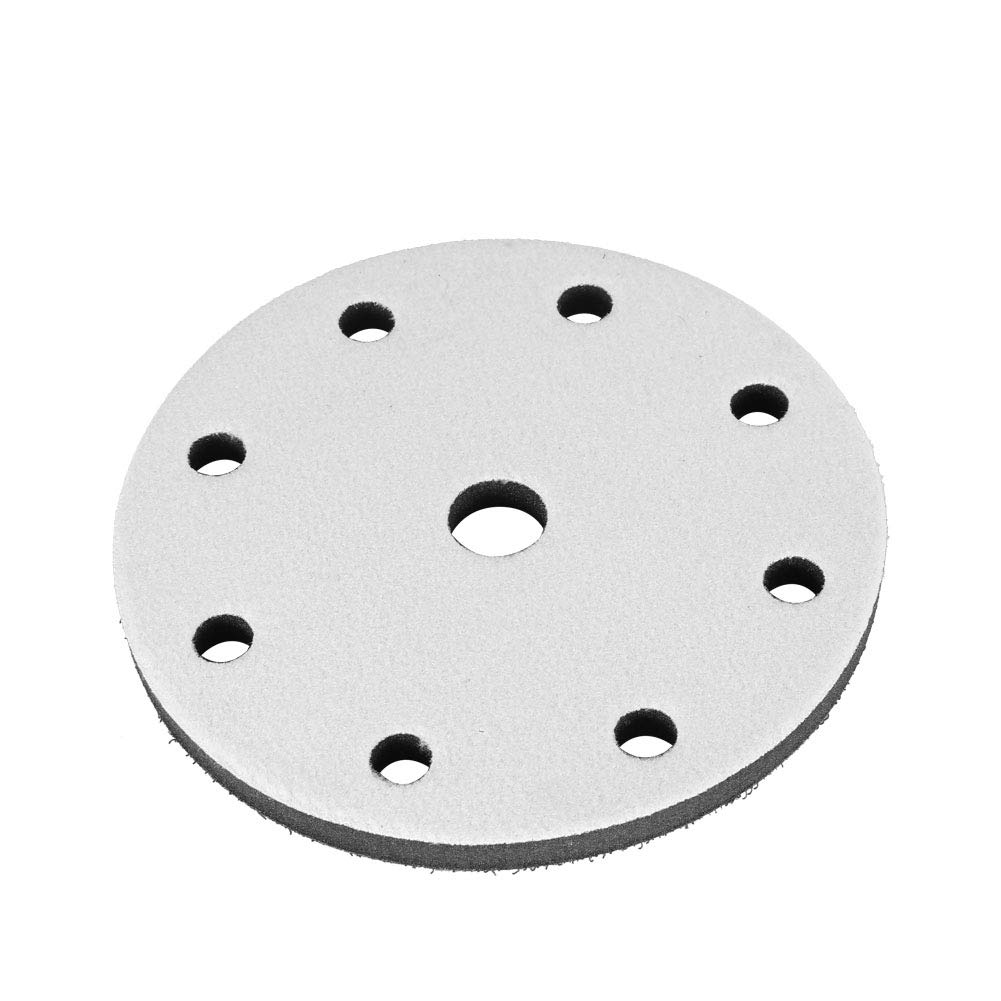 6 Inch Soft Sponge Sanding Pad - 150mm Diameter with 9 Holes for Woodworking, Automotive Polishing & DIY Projects - Premium Interface Buffer Cushion Pad for Smooth Finishing