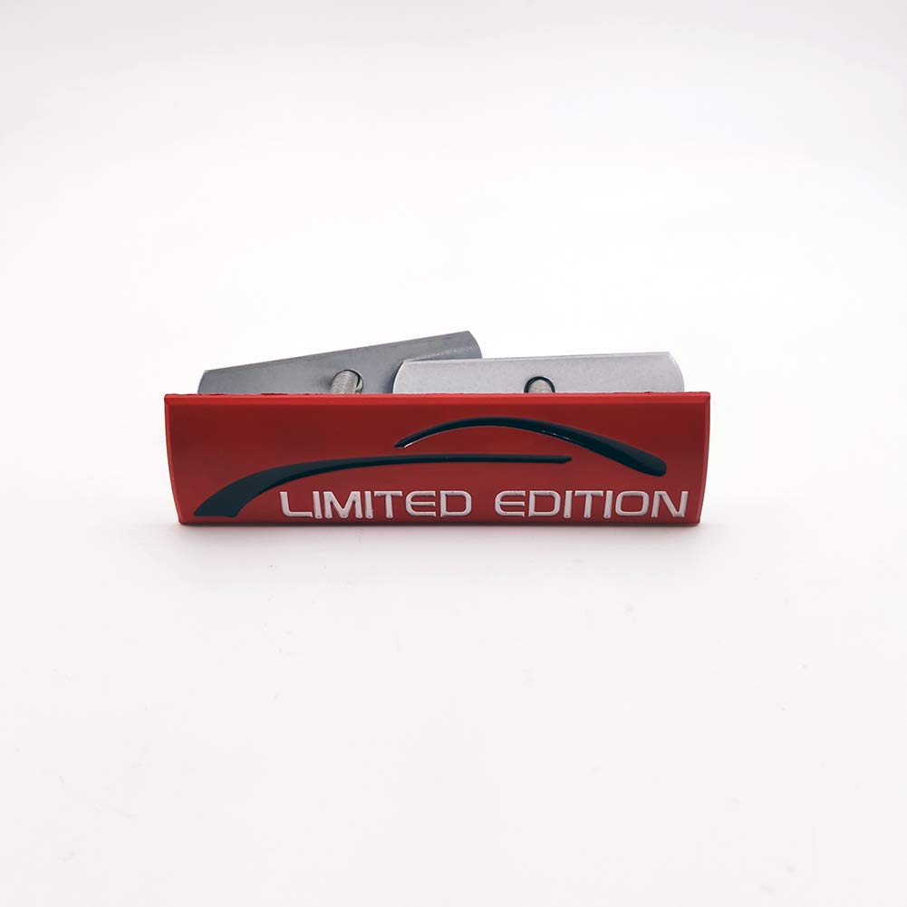 Premium 3D Chrome Metal Car Front Grille Emblem - Limited Edition Auto Badge with Logo (Red) | Enhance Your Vehicle's Style for Sports Cars, Trucks & SUVs