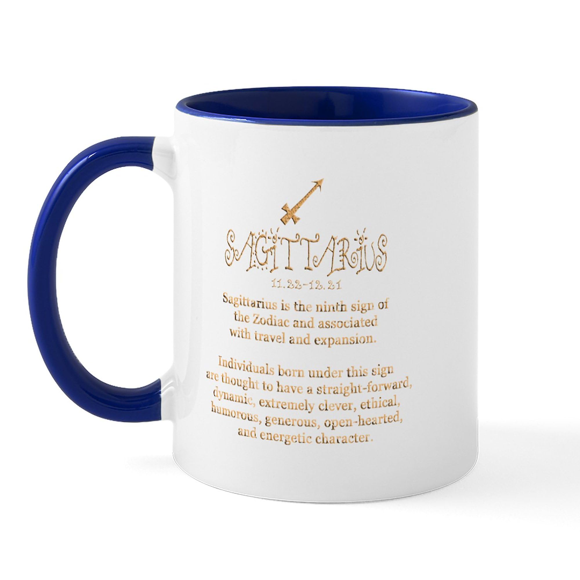 Sagittarius Zodiac Mug - 11 oz (325 ml) Ceramic Coffee Cup for Tea & Hot Drinks - Perfect for Home, Office & Gifts