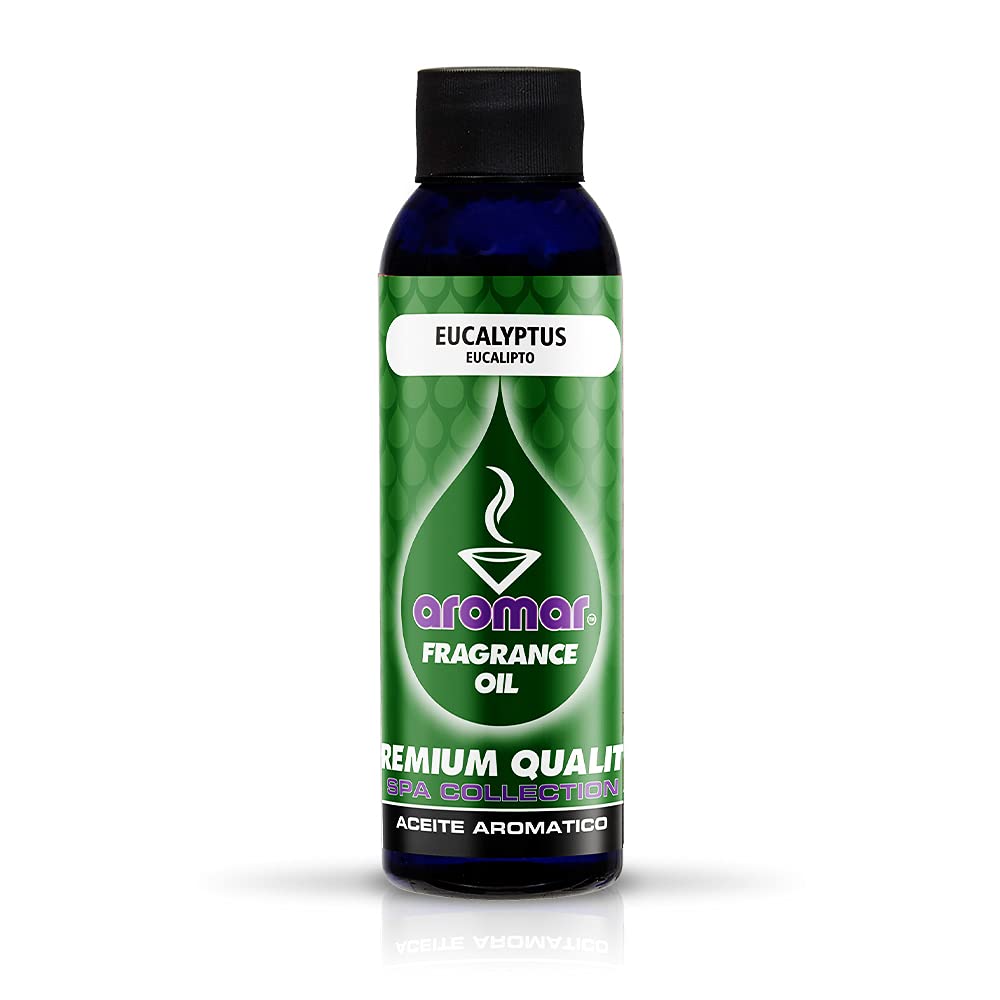 Aromar 4 oz Eucalyptus Essential Oil for Aromatherapy, Pure Natural Scented Oil - Relaxation, Stress Relief & Home Diffuser Use