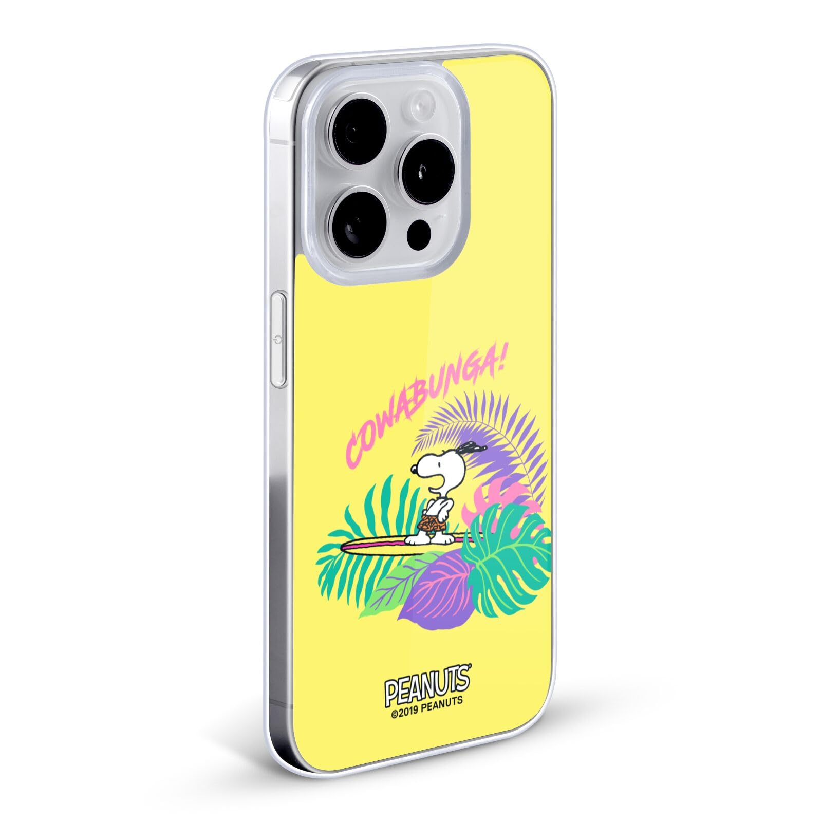 Officially Licensed Peanuts Cowabunga! Snoopy Aloha Disco Soft Gel Case for Apple iPhone 11 Pro Max - Cute Cartoon Phone Cover for Summer Beach Vacation & Hawaiian Party Theme Accessories