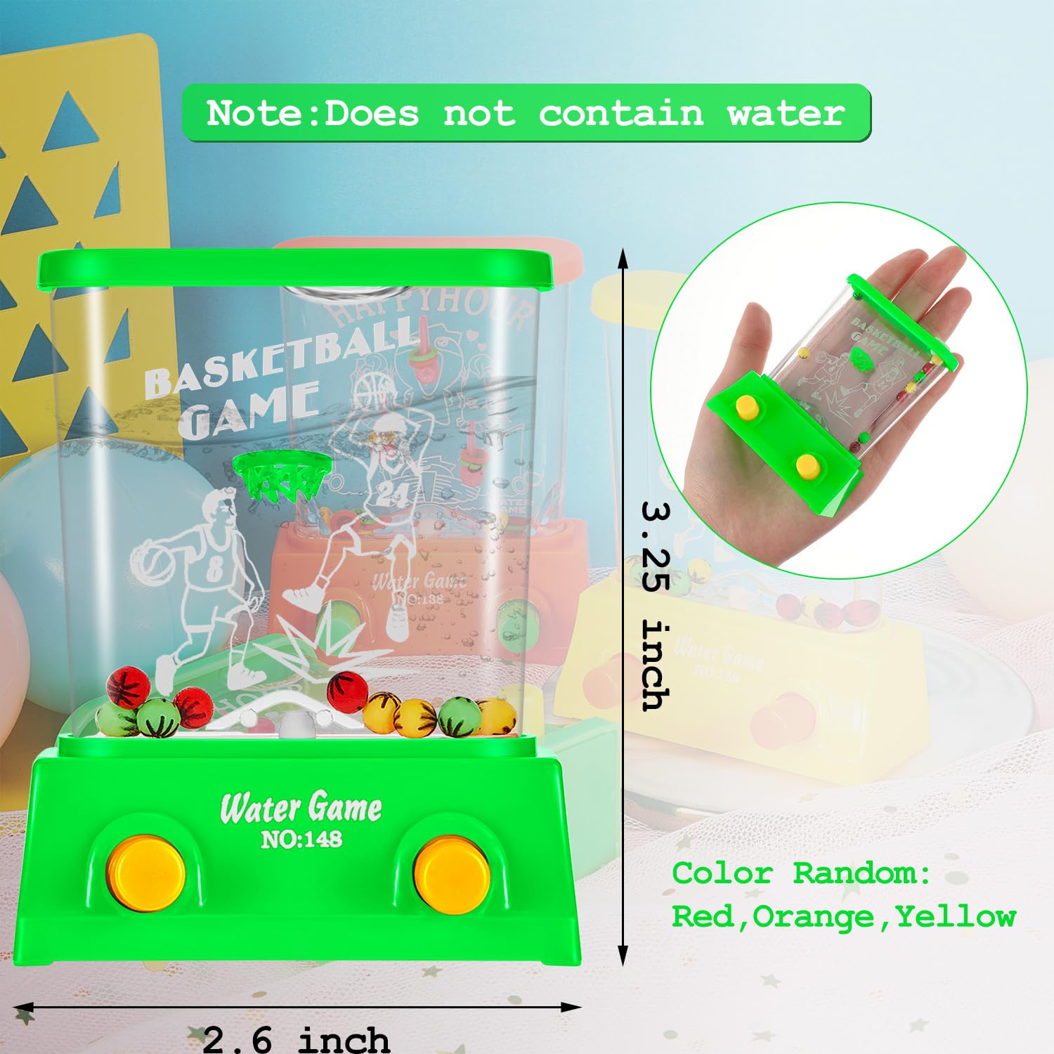 Sumind Handheld Water Ring Toss Game - Mini Arcade Water Table for Kids, Beach Toys, Pool Party & Outdoor Fun - Retro Water Game for Family Entertainment (Random Colors, Water Not Included)