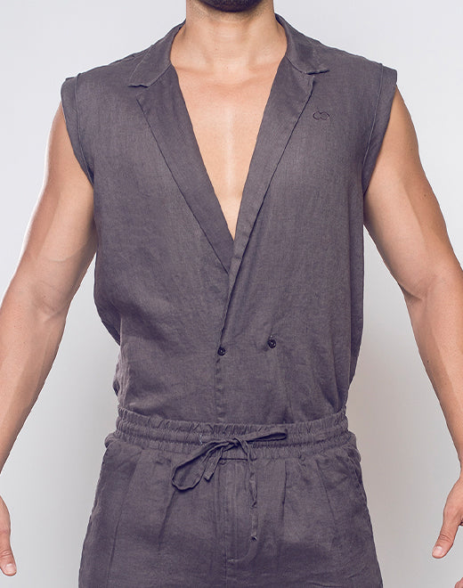 2Eros Breezy Linen Single Button Wrap Vest for Women - Lightweight Summer Cover Up - Beach, Pool, or Casual Outfit Essential