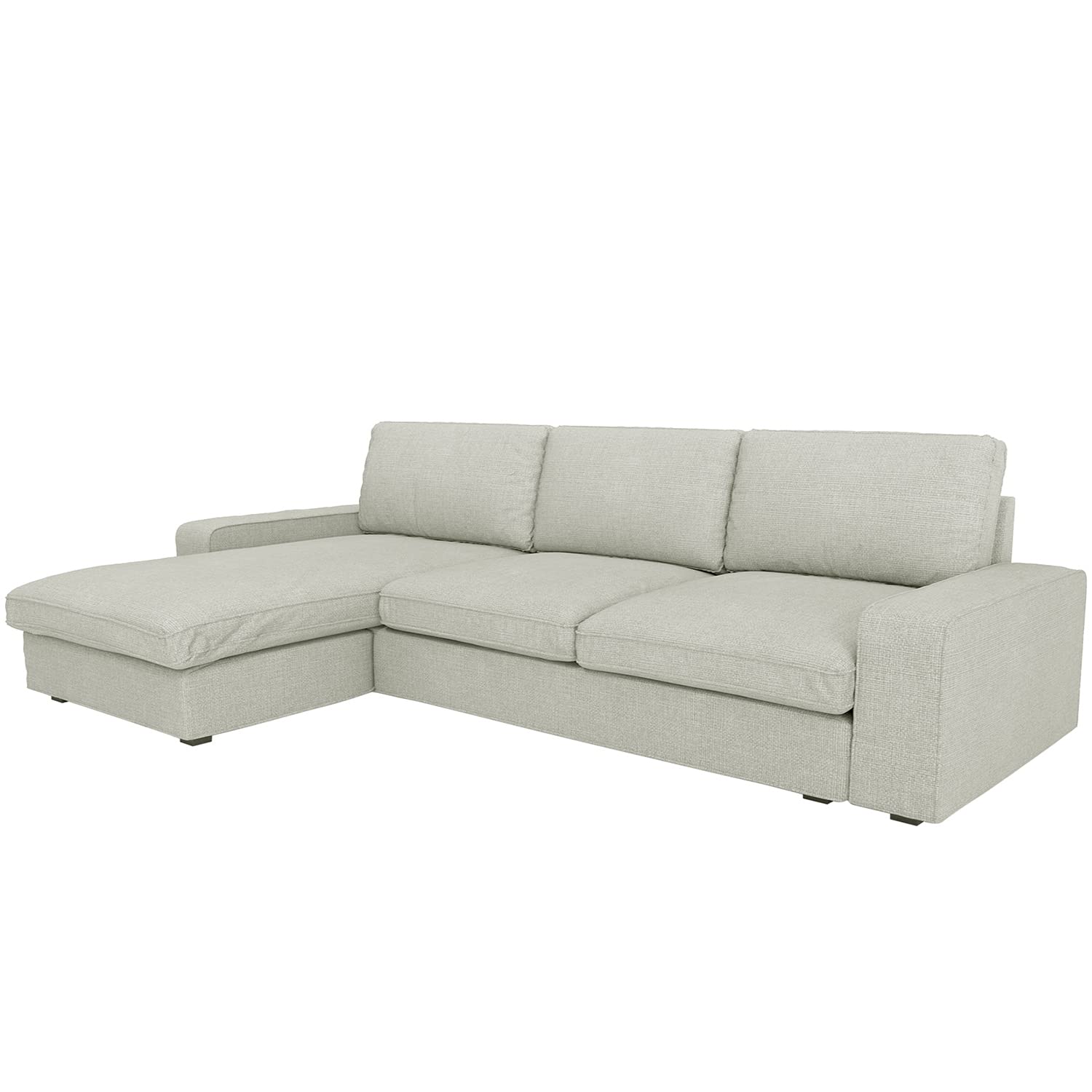 Premium IKEA Kivik Sectional Sofa Cover - 3 Seat with Chaise (318cm/125.2in) - Custom Fit Stretch Slipcover for Living Room Furniture - Includes Cushion Covers - Perfect for Pet Protection & Home Decor Refresh