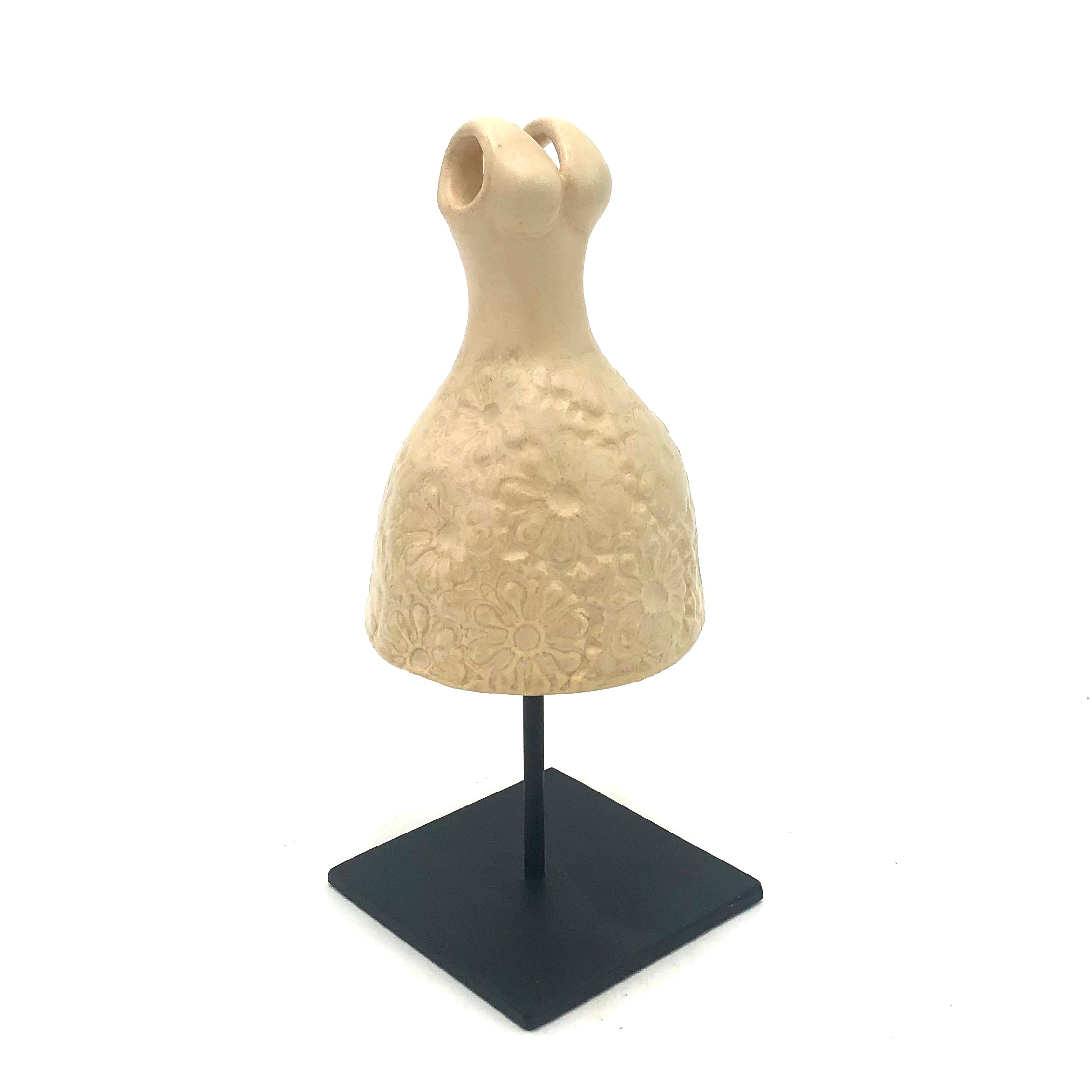 Cathy Broski Ceramic Sculpture on Base - Assorted Dresses Design - Elegant Home Decor, Office Display, and Gift Idea