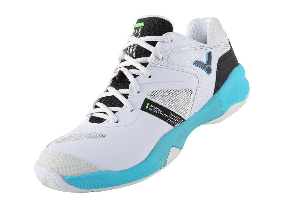 Victor P9200 II Professional Badminton Shoes for Men & Women - White/Blue - Lightweight, Non-Slip Court Shoes for Indoor Sports & Training