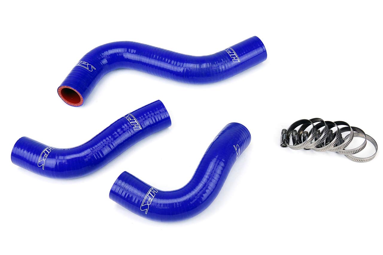 HPS 57-1029-BLUE Blue Silicone Radiator Coolant Hose Kit - High Performance Cooling Solution for Cars, Trucks & SUVs - Perfect for Engine Upgrades & Maintenance