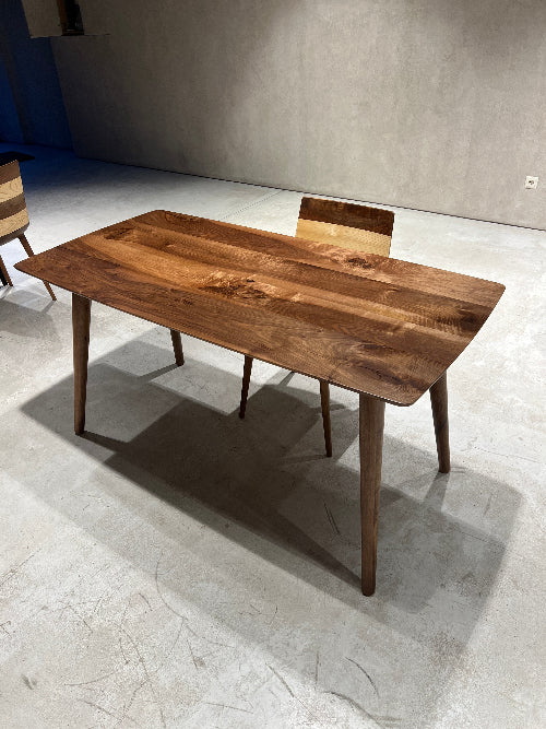 Solid Edge Glued Hardwood Dining Table - Rustic Kitchen Table for Farmhouse, Dining Room & Small Space | Durable Wooden Table for Family Meals & Entertaining