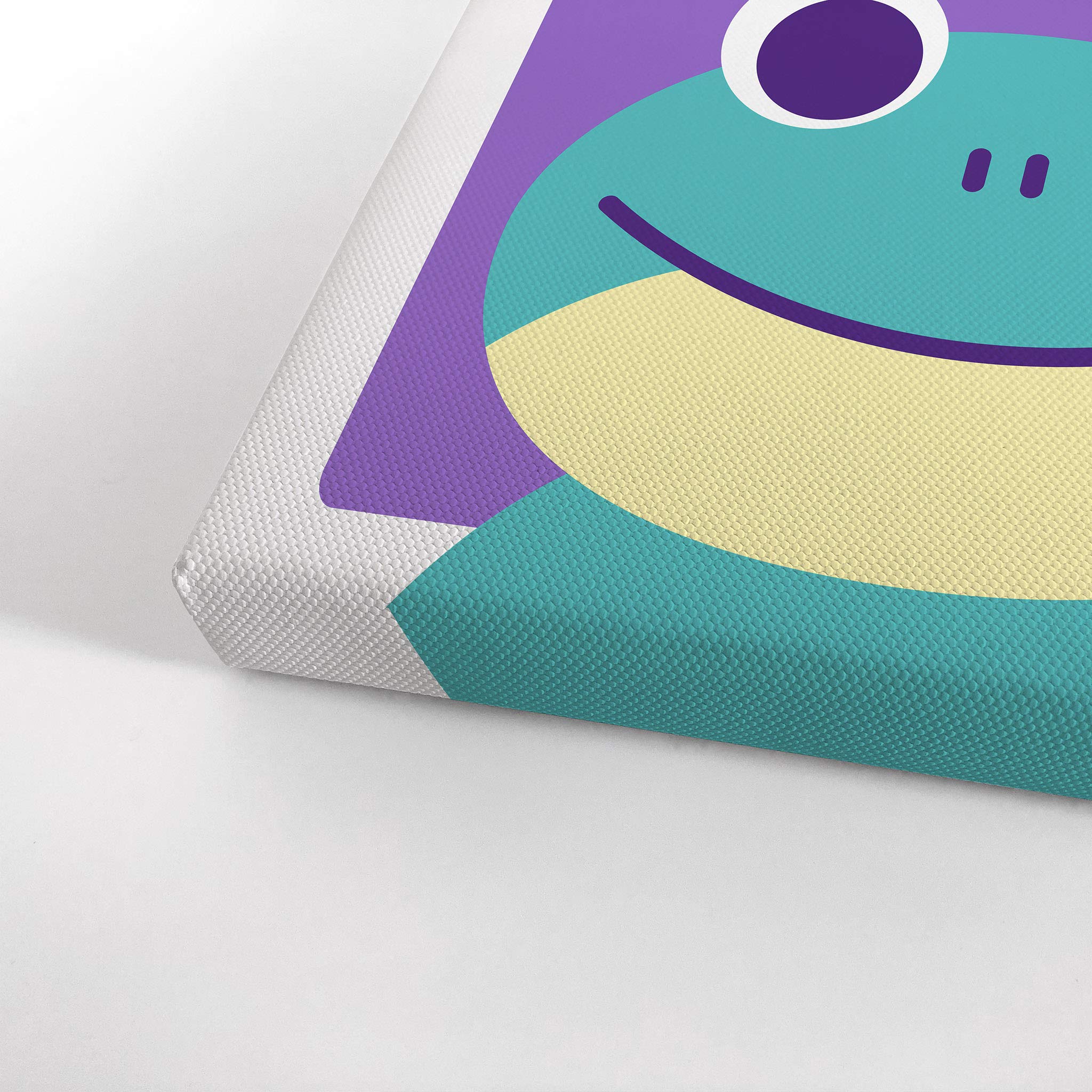 Frog Be Kind Little One Quote Wall Art - Purple Background Canvas Print 12x8 | Nursery Decor, Kids Room Decor, Baby Room Wall Art | Ready to Hang, Made in USA | Perfect for Nursery, Bedroom & Playroom Decorations