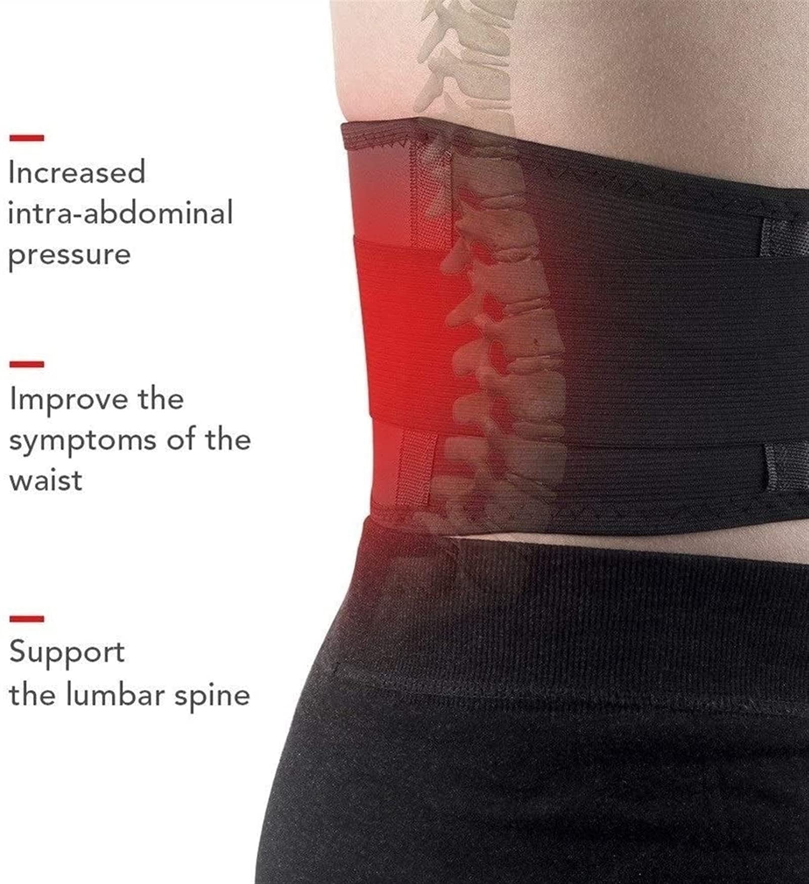 Lower Lumbar Support Back Brace for Men & Women - Self-Heating Magnetic Therapy for Back Pain Relief, Herniated Disc, Sciatica & Scoliosis (Small) - Ideal for Office Work, Driving & Post-Surgery Recovery