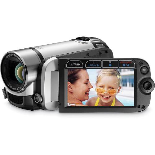 Canon FS200 HD Camcorder - Silver | 1080p Video Recording, 32x Optical Zoom, Image Stabilization | Perfect for Vlogging, Travel Videos & Family Events