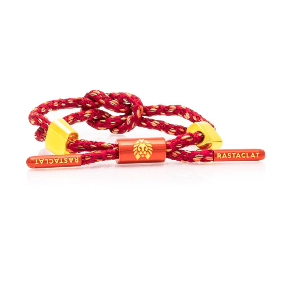 Rastaclat Red Slash Bracelet for Men & Women - Adjustable S/M Size Wristband for Fitness, Running & Everyday Wear