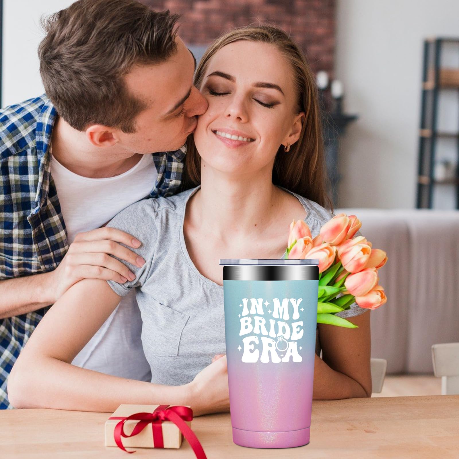 Fufandi Bride Gift Tumbler - Elegant Wedding Gifts for Bride, Mrs, Fiancée & Wifey - Perfect for Engagement, Bachelorette Party & Bridal Shower - Insulated Stainless Steel Cup for Coffee & Tea - Ideal Wedding Gift for Her & Bride-to-Be