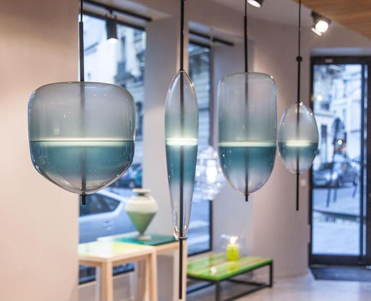 Nautica Glass Pendant Light Fixture - Modern Hanging Chandelier for Kitchen Island, Dining Room & Bedroom Lighting Decor