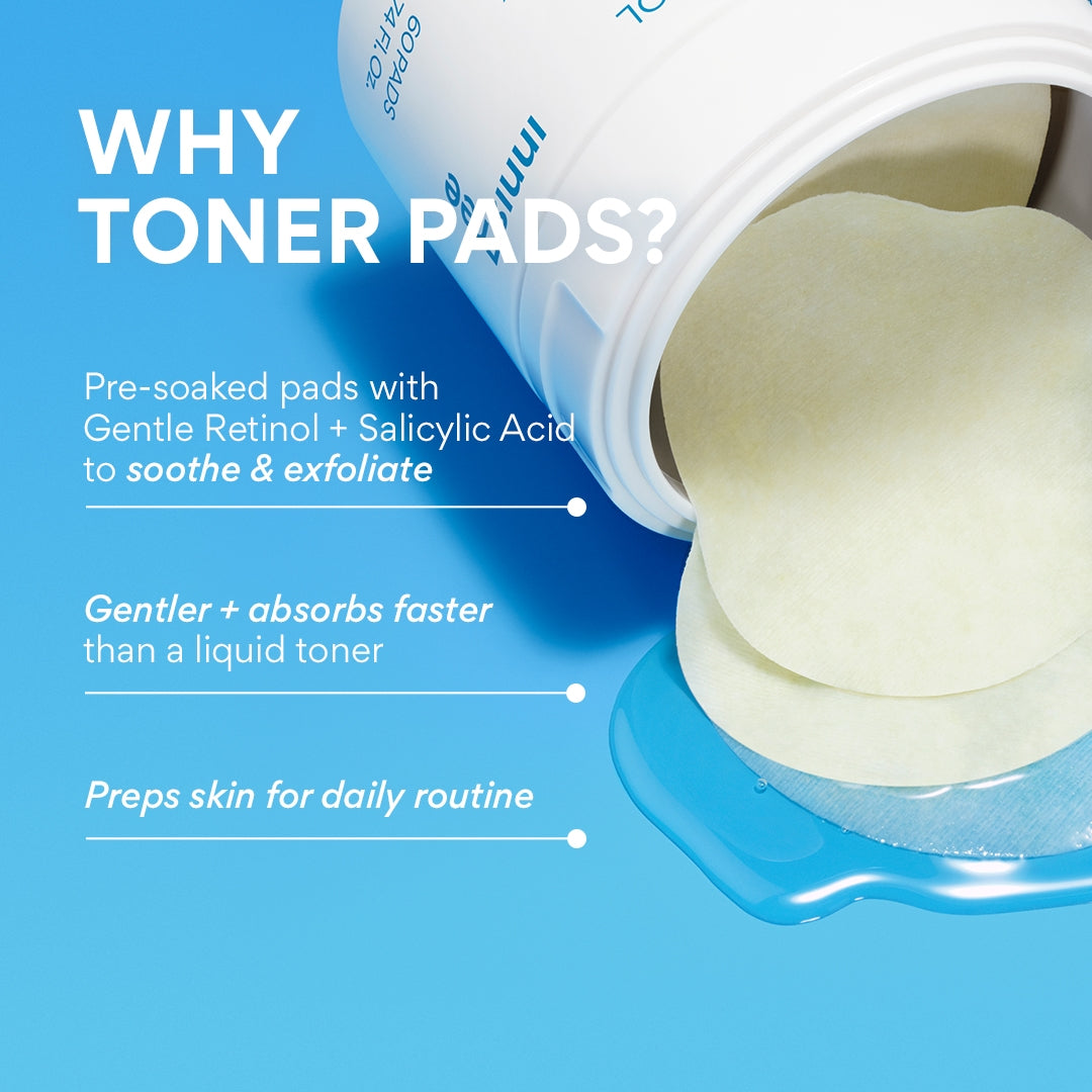 Best Retinol & Salicylic Acid Toner Pads for Daily Skincare - Exfoliating & Anti-Aging Face Treatment for Acne, Pores & Wrinkles - Perfect for Morning & Night Routine