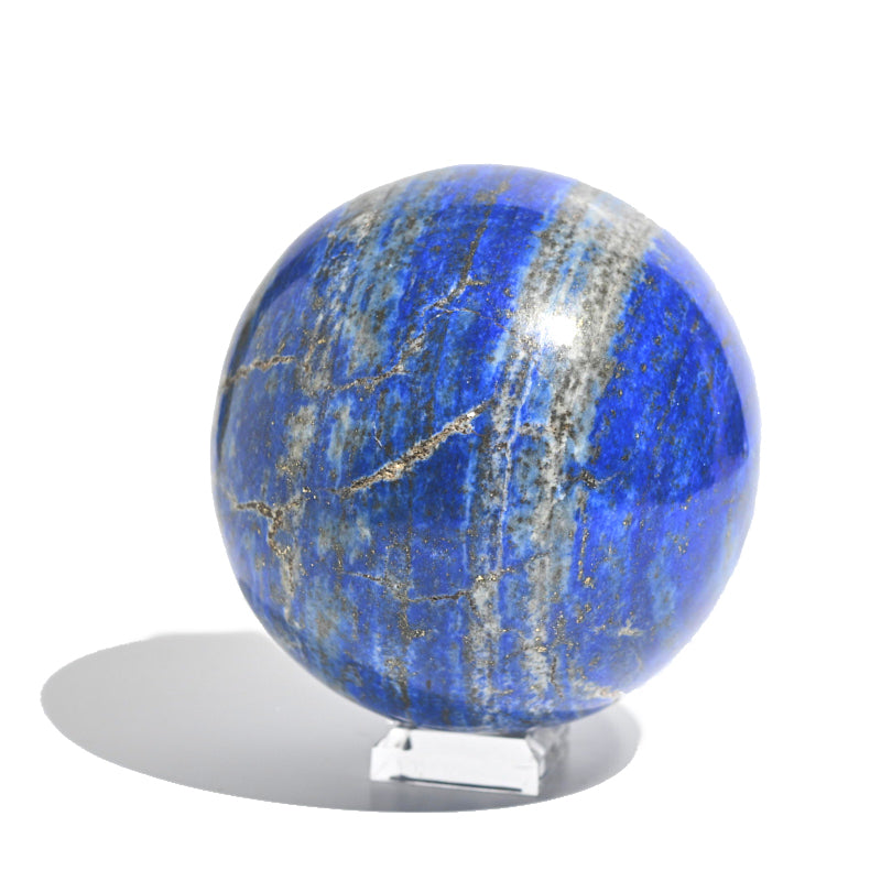 Natural Lapis Lazuli Sphere - Healing Crystal Ball for Meditation, Reiki, and Spiritual Energy - Perfect for Home Decor, Yoga, and Chakra Balancing