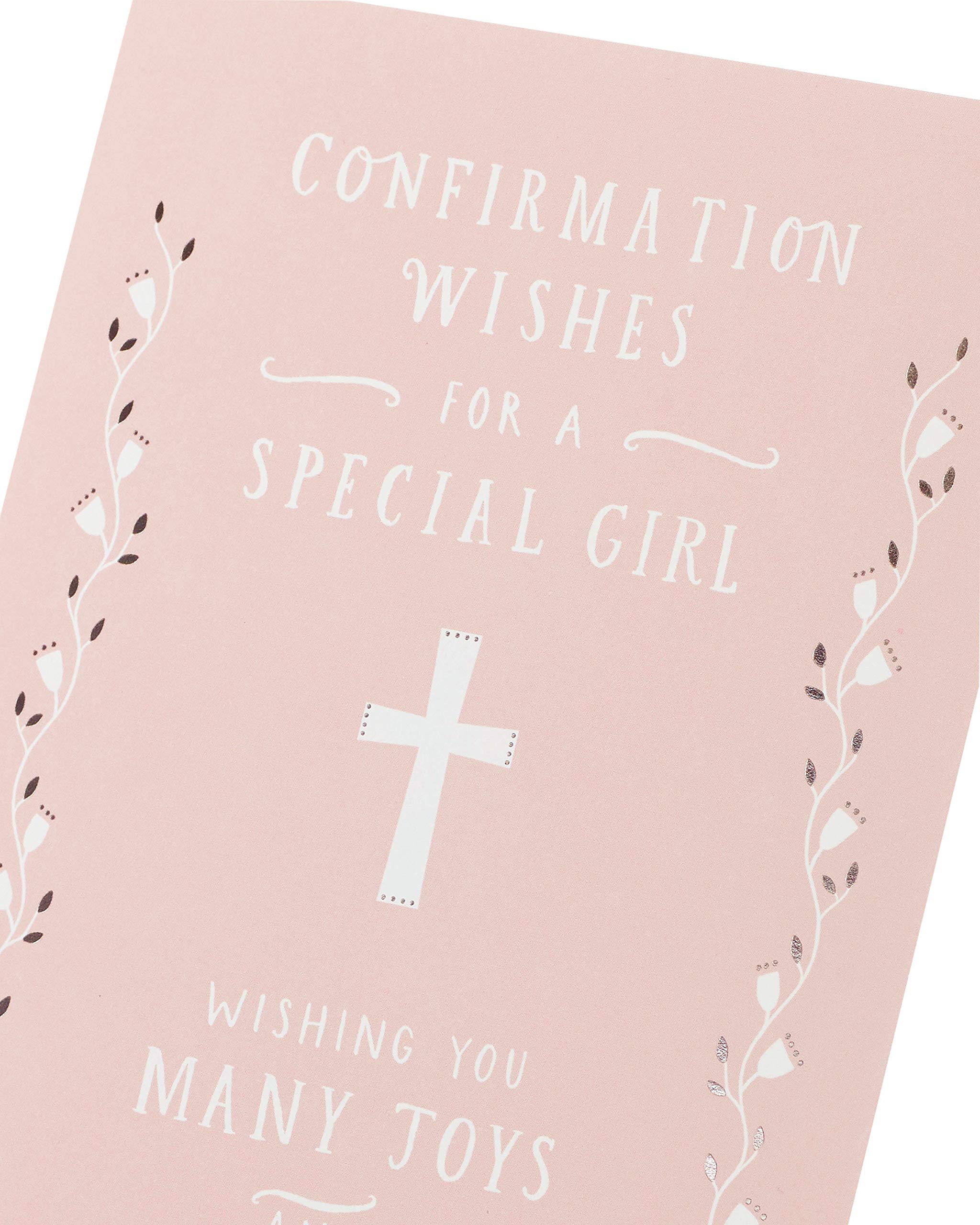 Religious Confirmation Card for Girls - Holy Blessings & Congratulations Card for Confirmation Day - Perfect Gift for Special Girls in Church Celebrations & Religious Ceremonies