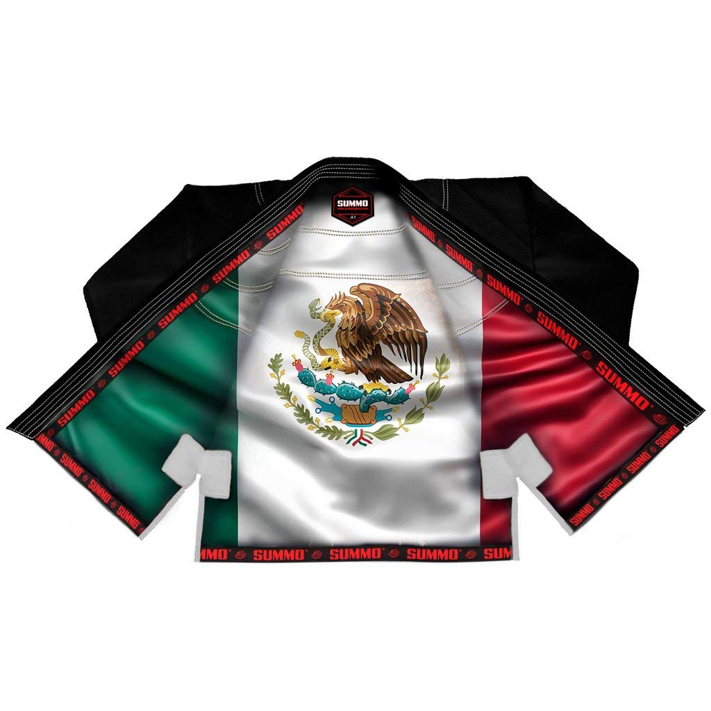 Premium Mexican Black Sublimation Brazilian Pearl Weave Jiu Jitsu Gi with Built-in Rash Guard & Lining - Lightweight BJJ Uniform for MMA Training, Competition & Grappling - Ideal for Brazilian Jiu-Jitsu Practitioners
