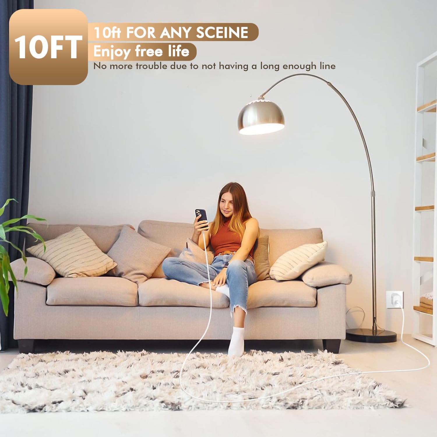 Apple MFi Certified 10FT Fast iPhone Charger - 2Pack 20W USB C Power Adapter & Extra Long Lightning Cable for iPhone 14/13/12/11/XS/XR/X/SE - Fast Charging for Home, Office & Travel