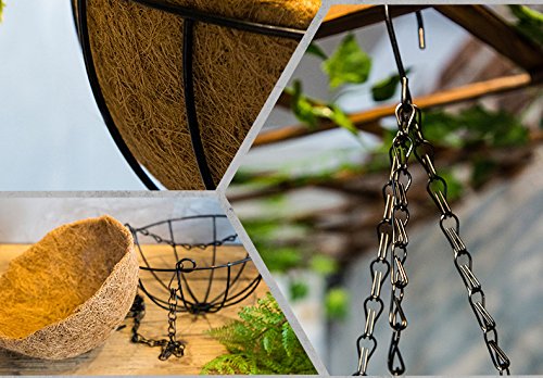 Mynse Nice Artificial Hanging Plants for Outdoors - Fake Greenery Hanging Basket Decor (Green) - Perfect for Patio, Balcony, and Garden Decorations
