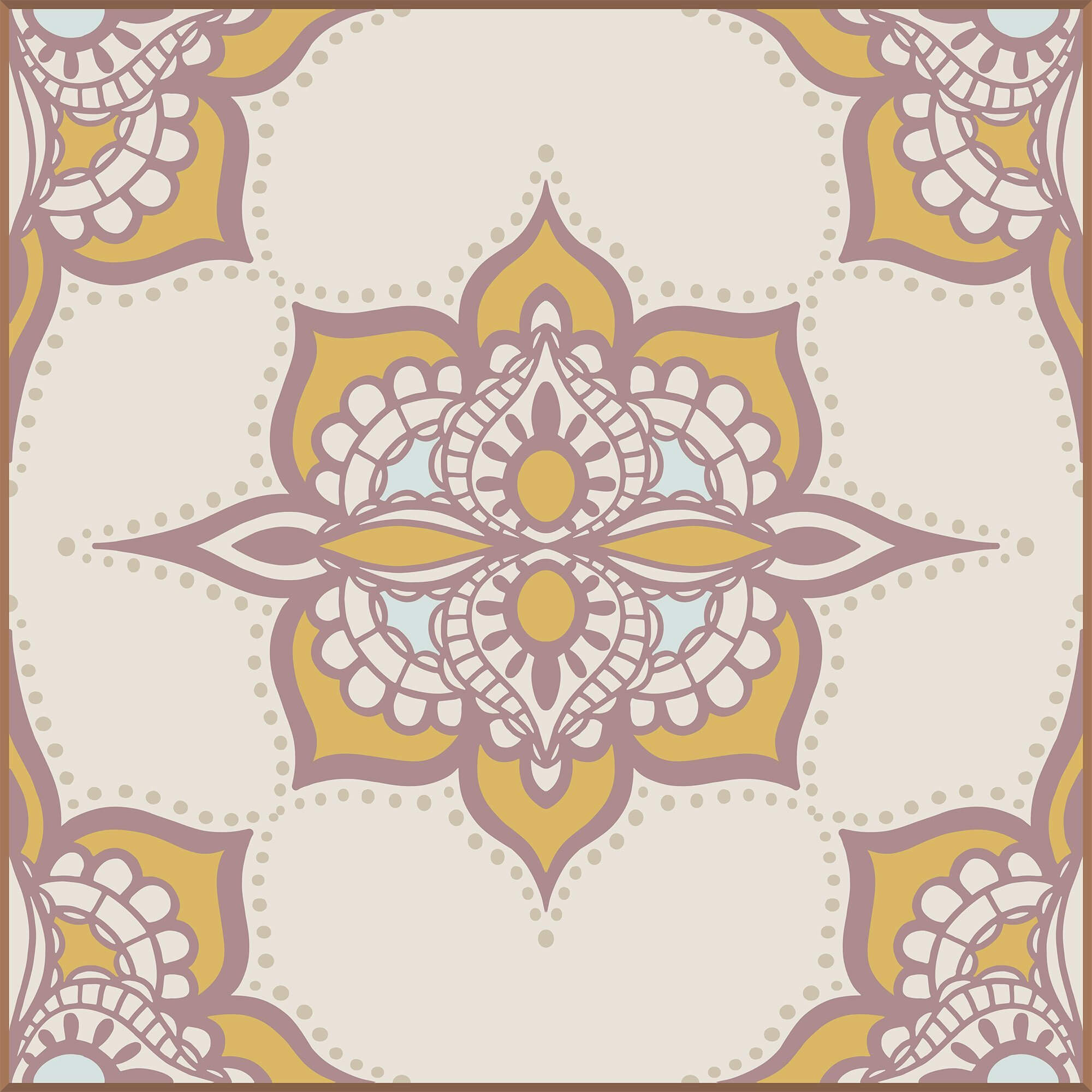 Lavender Damask Tile Adhesive Peel and Stick Removable Wallpaper - 30ft Self-Adhesive Wallpaper for Kitchen Backsplash, Bathroom, Nursery & Home Decor