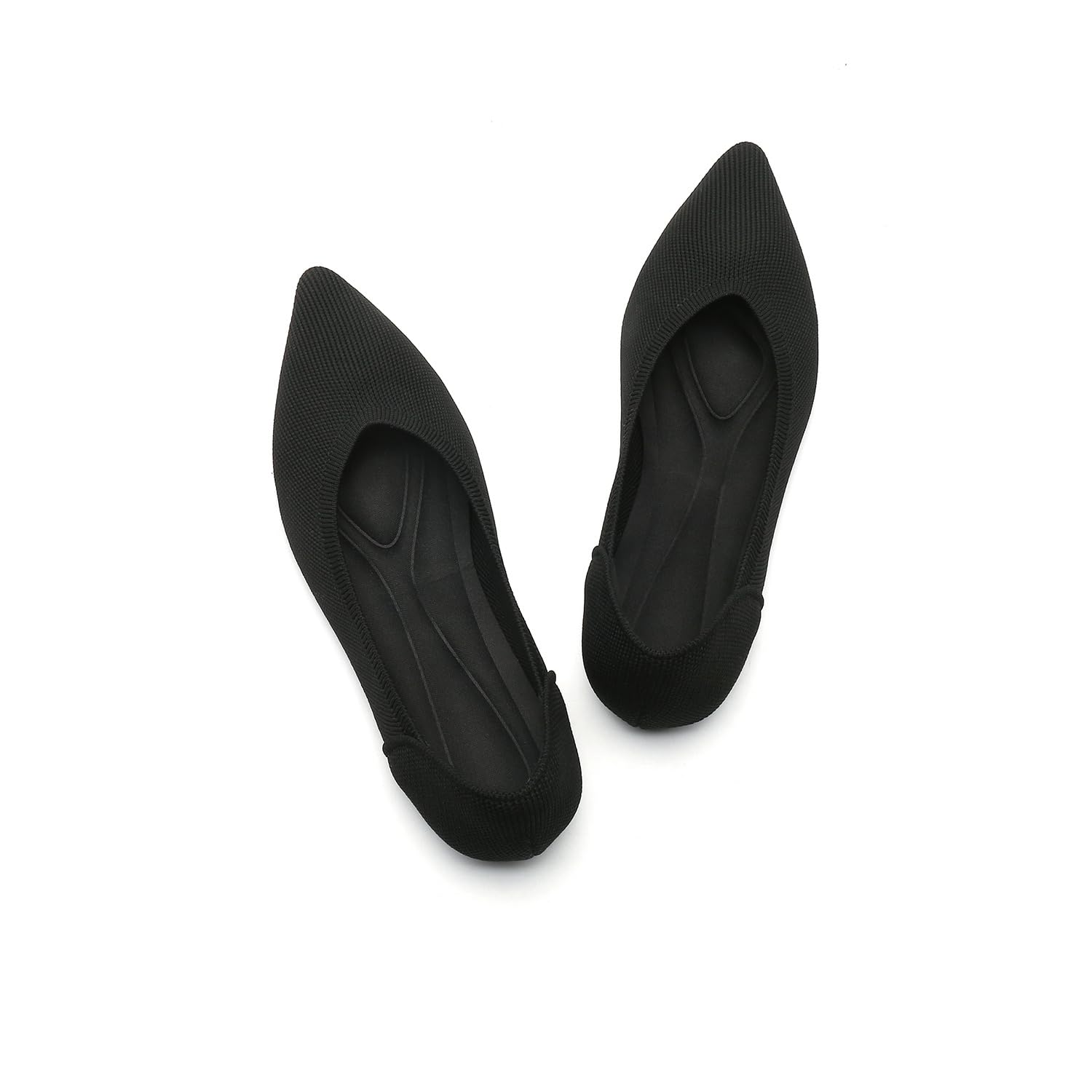 Women's Pointed Toe Ballet Flats - Comfortable Knit Slip On Dress Shoes with Soft Mesh for Walking | Perfect for Office, Casual Outfits & Daily Commute