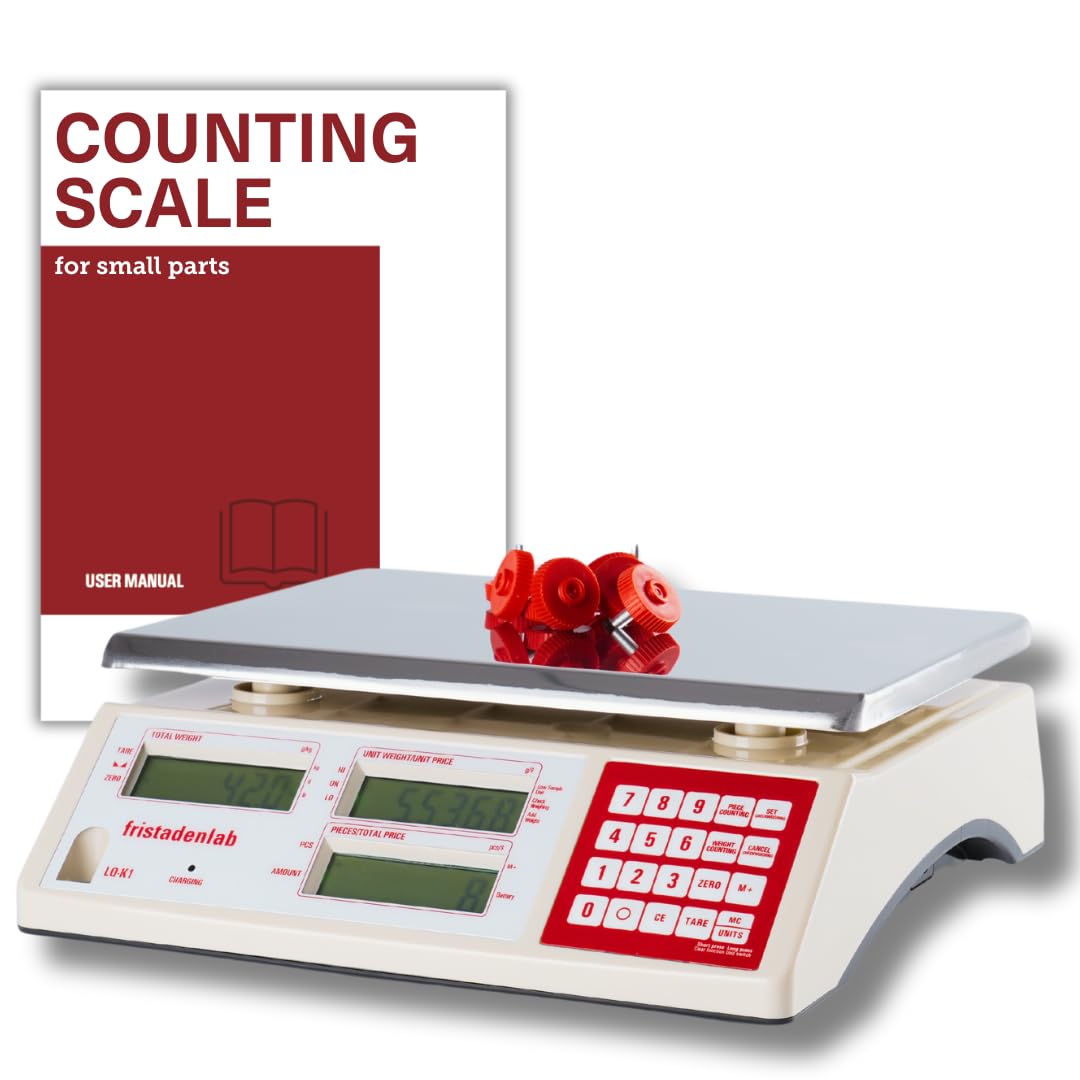 Fristaden Lab Precision Digital Scale 30kg x 0.5g | Industrial Counting Scale with Multiple Units (g/lbs/oz/kg) | Made in USA | Perfect for Warehouses, Jewelry Stores & Laboratories