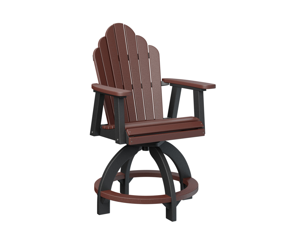 Berlin Gardens Cozi Back Swivel Counter Chair - Adjustable Height Bar Stool with Padded Seat for Kitchen Island, Breakfast Nook & Home Bar - Comfortable Modern Dining Furniture