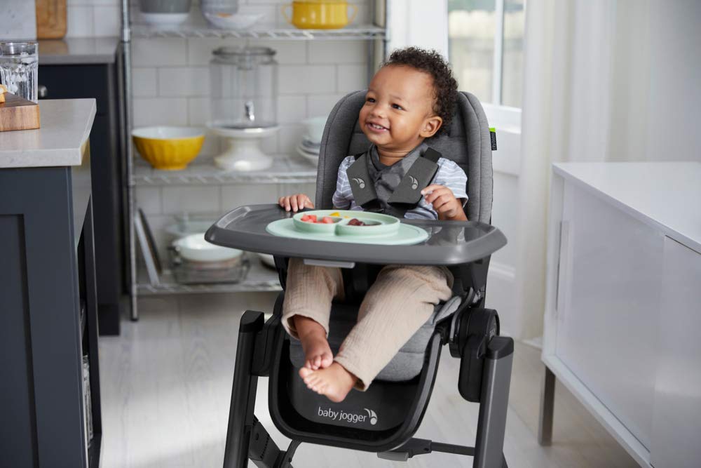 Baby Jogger City Bistro High Chair - Adjustable, Portable & Easy Clean Graphite Baby Dining Chair for Home & Restaurant Use