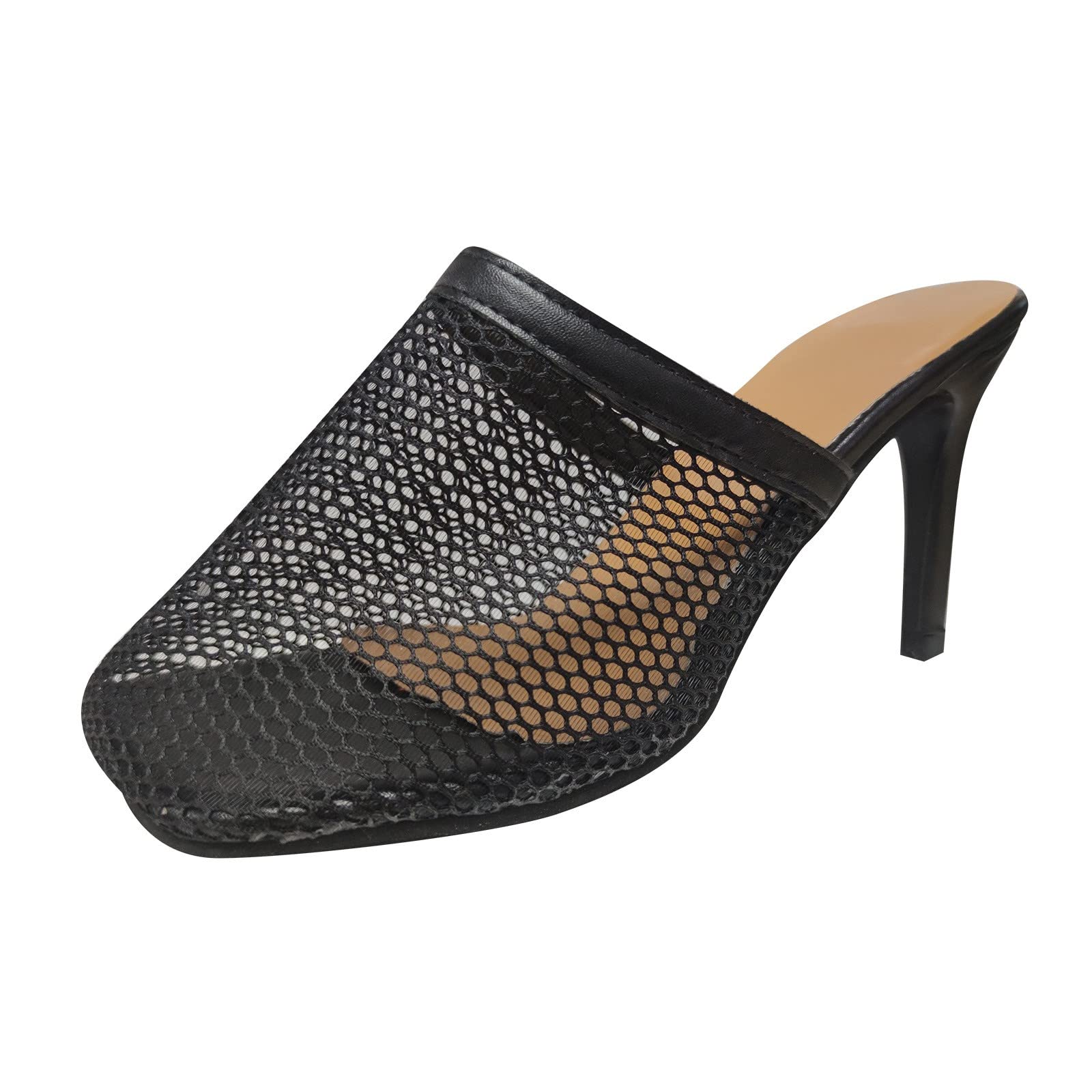 Women's Fashion Mesh Hollow-Out High Heel Sandals - Breathable Thin Heels for Casual Wear, Parties & Summer Outfits