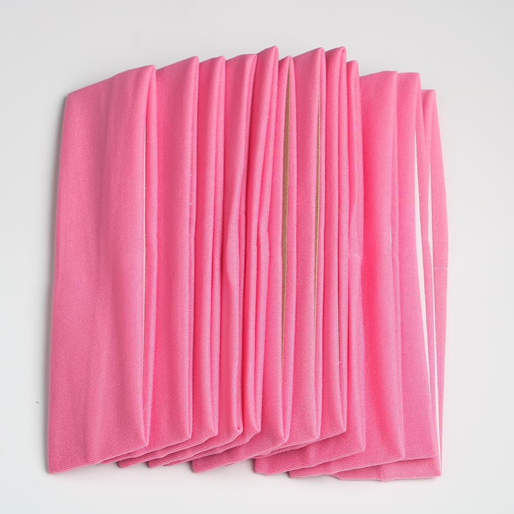 12PCS Soft Stretch Elastic Yoga Headbands for Women - Non-Slip Hair Bands for Sports, Workouts, Running & Daily Use