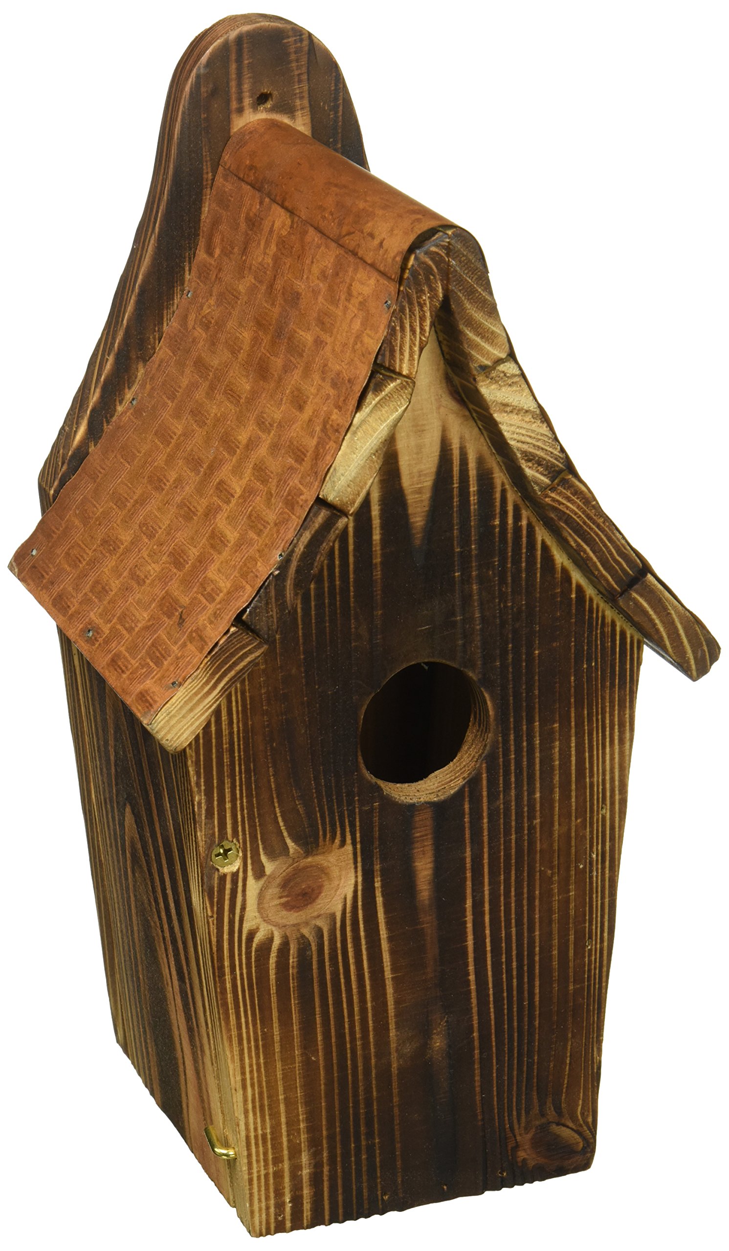 Woodlink TV208966 Rustic Bluebird House - Handcrafted Cedar Wood Birdhouse for Outdoor Garden, Backyard, and Nature Lovers - Attracts Bluebirds, Wrens, and Songbirds - Perfect for Bird Watching and Garden Decor