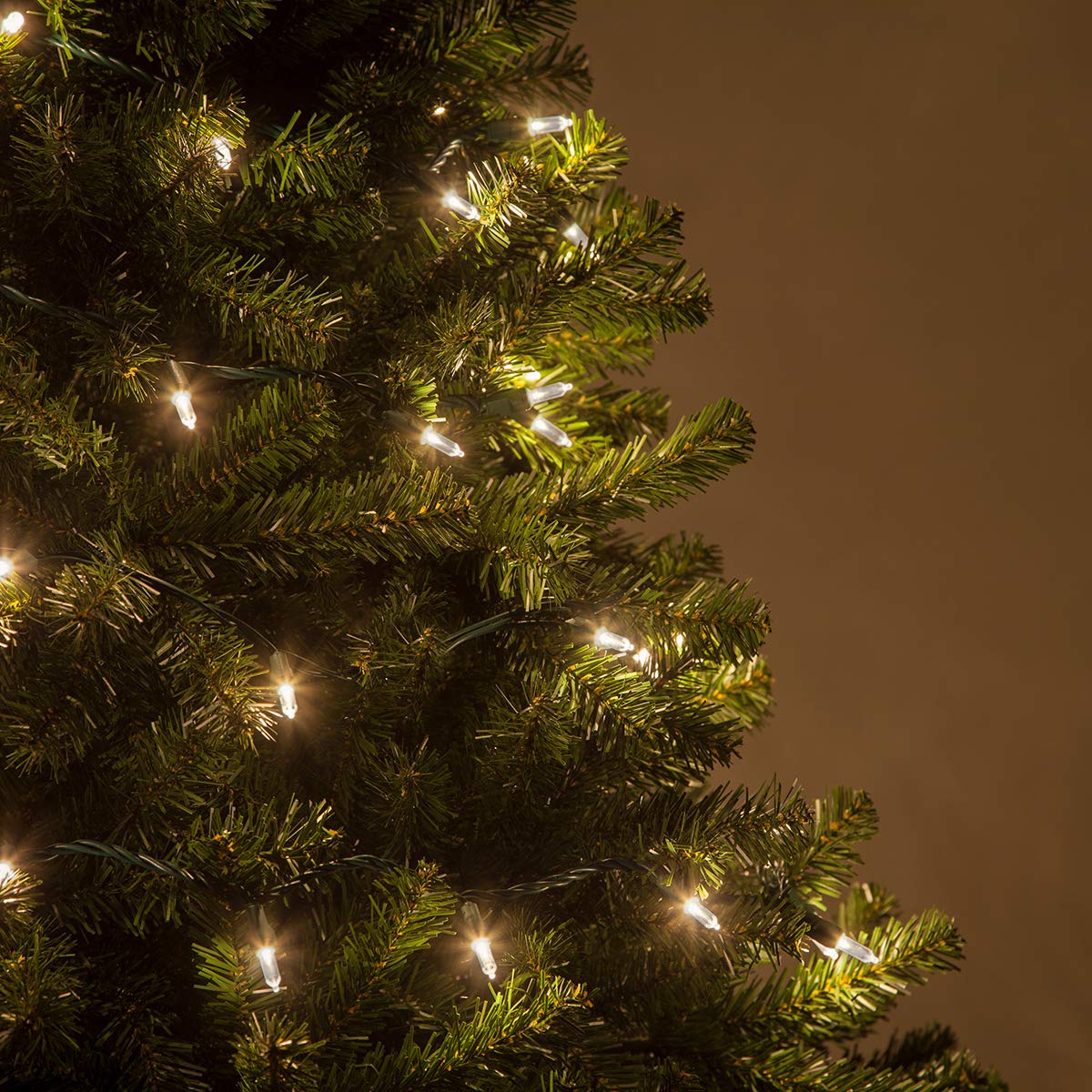 50 T5 LED Christmas Tree Lights Warm White - 25.5ft Wintergreen Holiday String Lights for Indoor Decor, Bedroom, Dorm Room & Christmas Tree | Energy Efficient Mini LED Lights for Cozy Winter Decorations