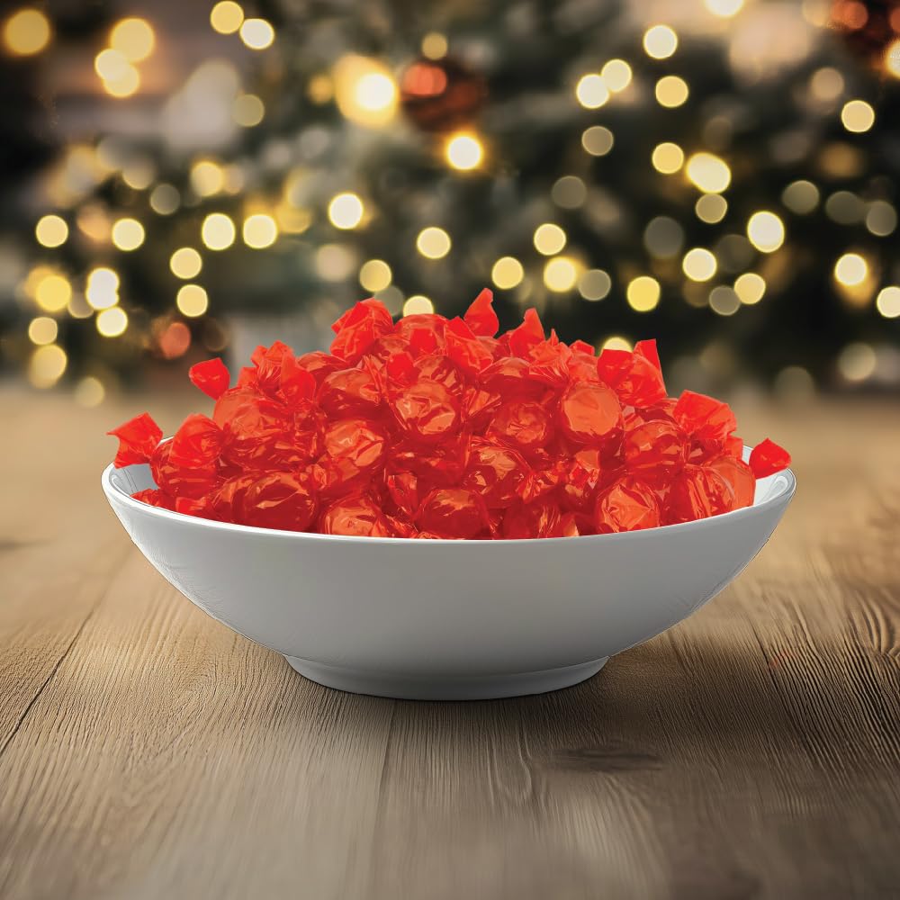 Premium Cinnamon Hard Candy Discs - 1.5lb Bulk Pack (24oz) - Individually Wrapped for Freshness - Perfect for Office Snacks, Party Favors & Holiday Treats