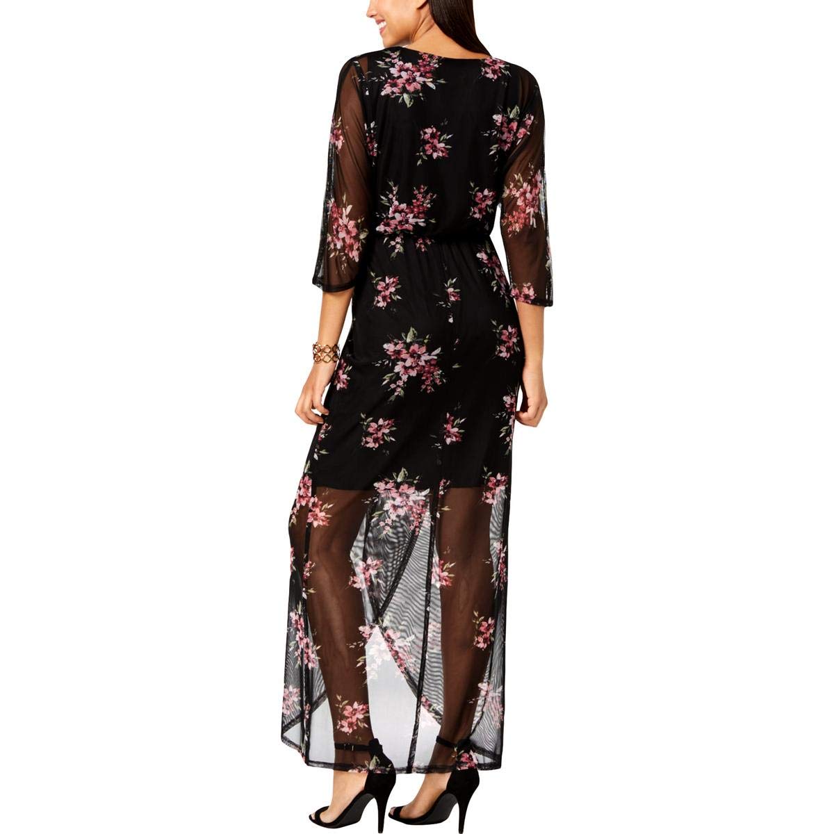 Floral Print Wrap Maxi Dress for Women - Elegant & Comfortable Summer Beach Dress for Vacations, Parties & Casual Outings