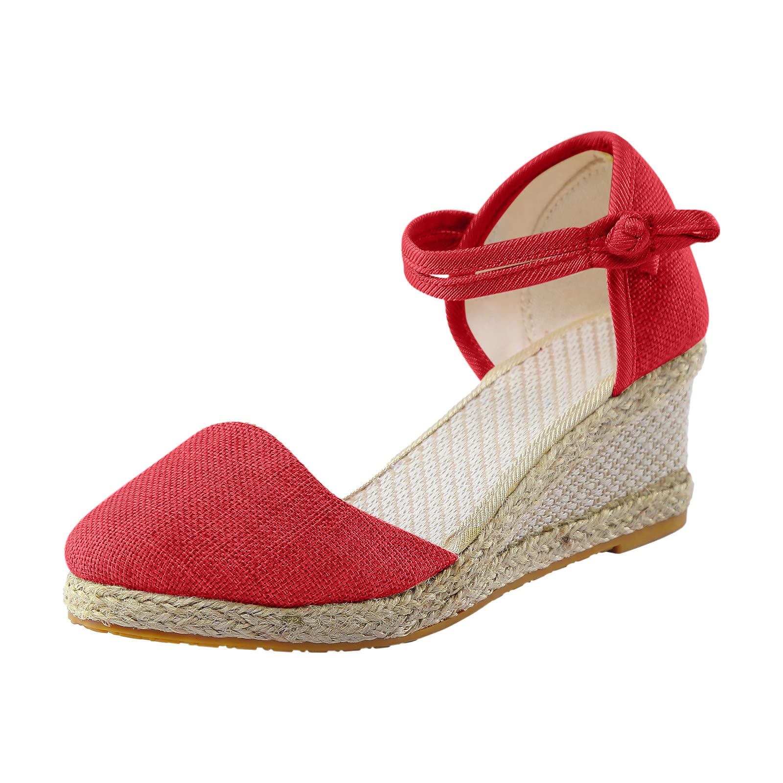 Women's Braided Buckle Platform Wedge Sandals - Comfortable & Breathable Summer Shoes for Beach, Vacation, and Casual Outfits