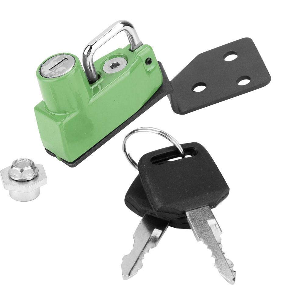Aluminum Alloy Anti-Theft Helmet Lock for Kawasaki Z800 ZR800 Motorcycle - Secure Green Helmet Lock for Outdoor Riding & Parking Safety