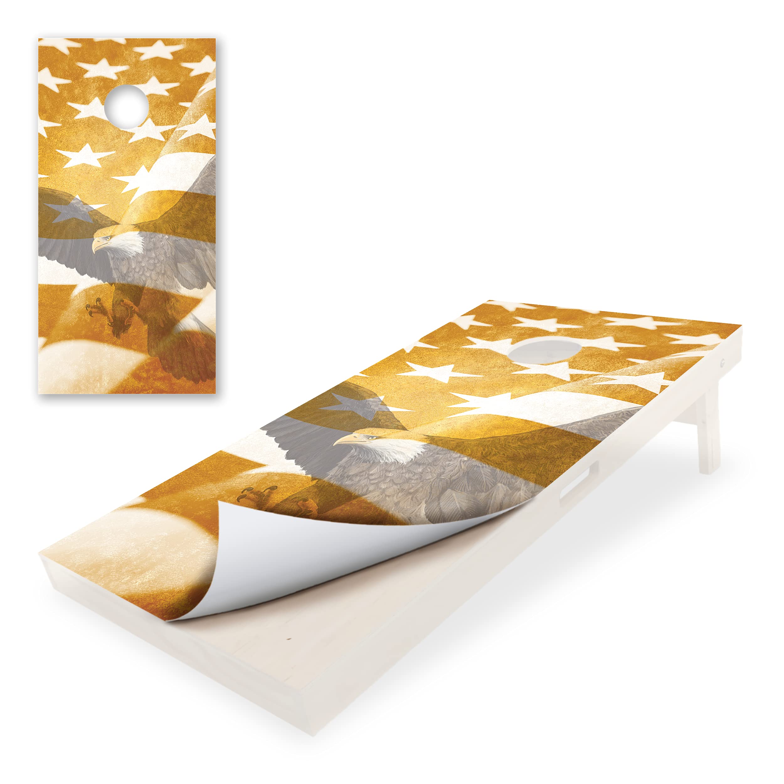 Premium Cornhole Board Wraps & Decals - 35+ Durable Laminated Vinyl Skins for Outdoor Bean Bag Toss Game - Customizable Designs for Tailgates, Backyard Parties & Game Nights