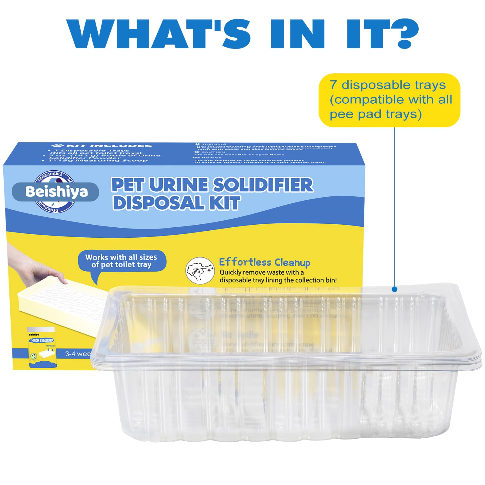 7-Pack Disposable Dog Pee Trays for Indoor Pet Loo - Absorbent Urine Disposal Kit for Dog Potty Training | Perfect for Apartments, Travel & Small Breed Dogs