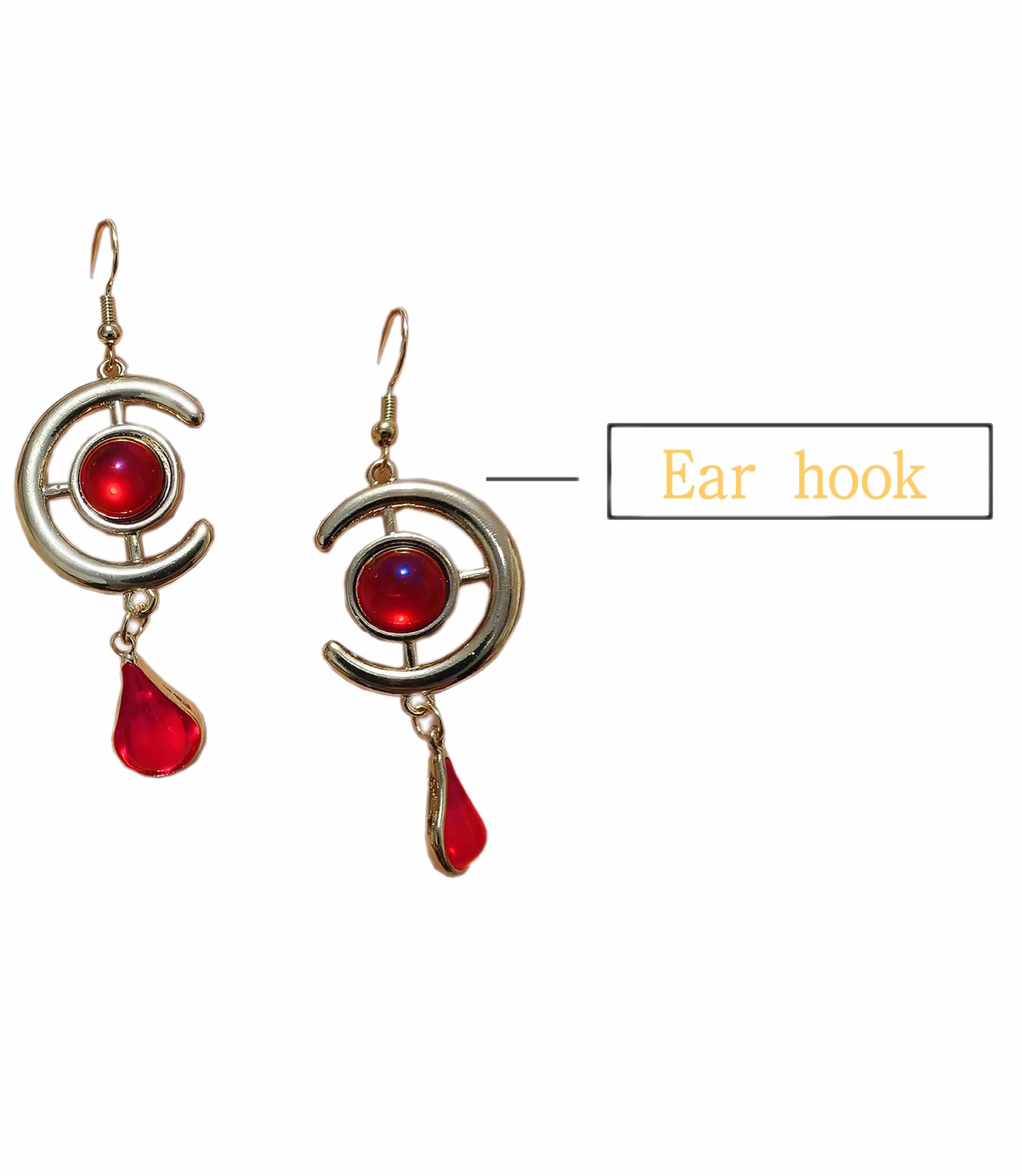 Frieren Earrings & Wand Prop Set - Anime Cosplay Accessories for Frieren Costume (PVC Material, Item#9711-01) - Perfect for Cosplay Events, Halloween, and Anime Conventions