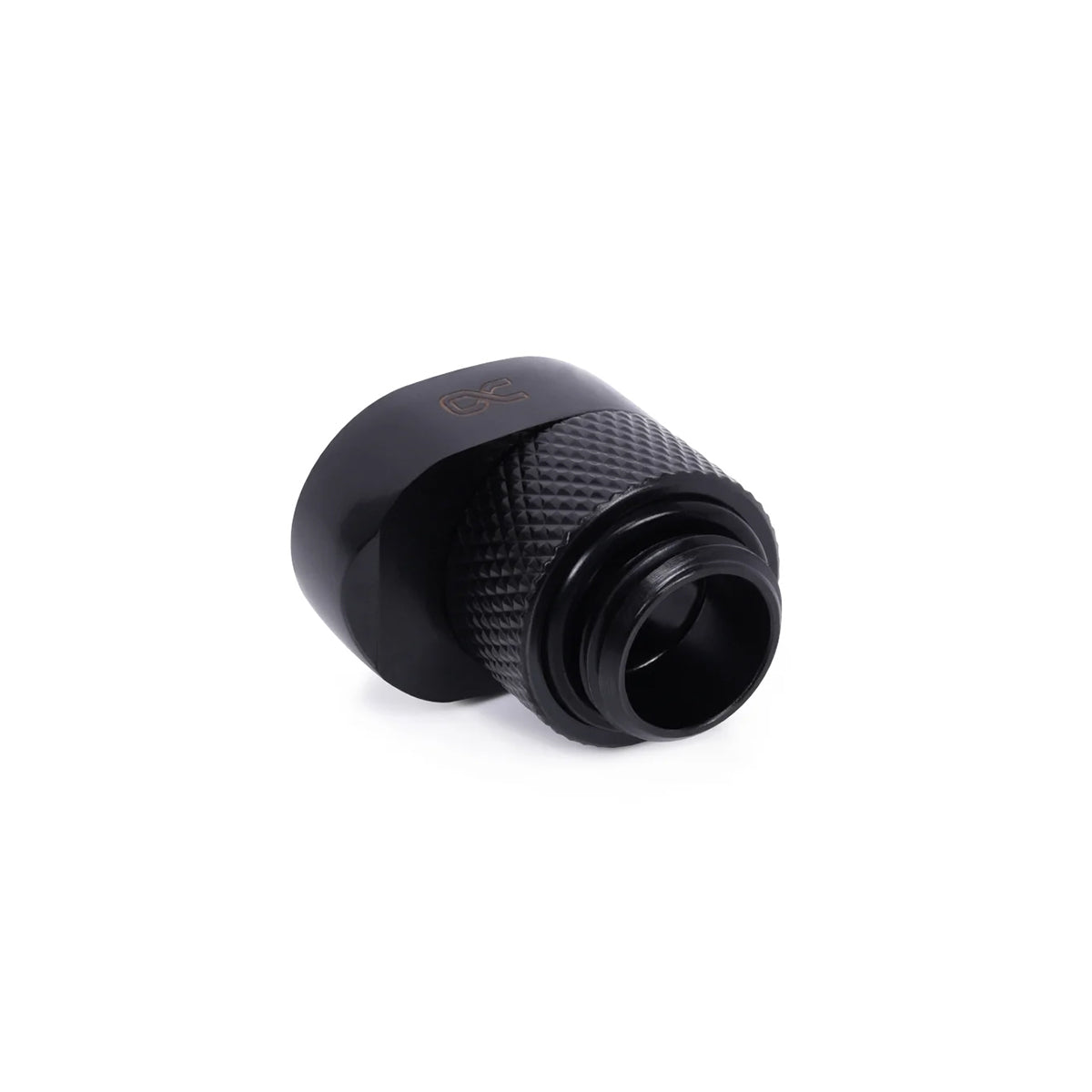 Alphacool Eiszapfen 8mm Offset Rotatable G1/4 Male to Female Fitting - Black - Perfect for Custom PC Water Cooling Loops and Rigid Tubing Systems