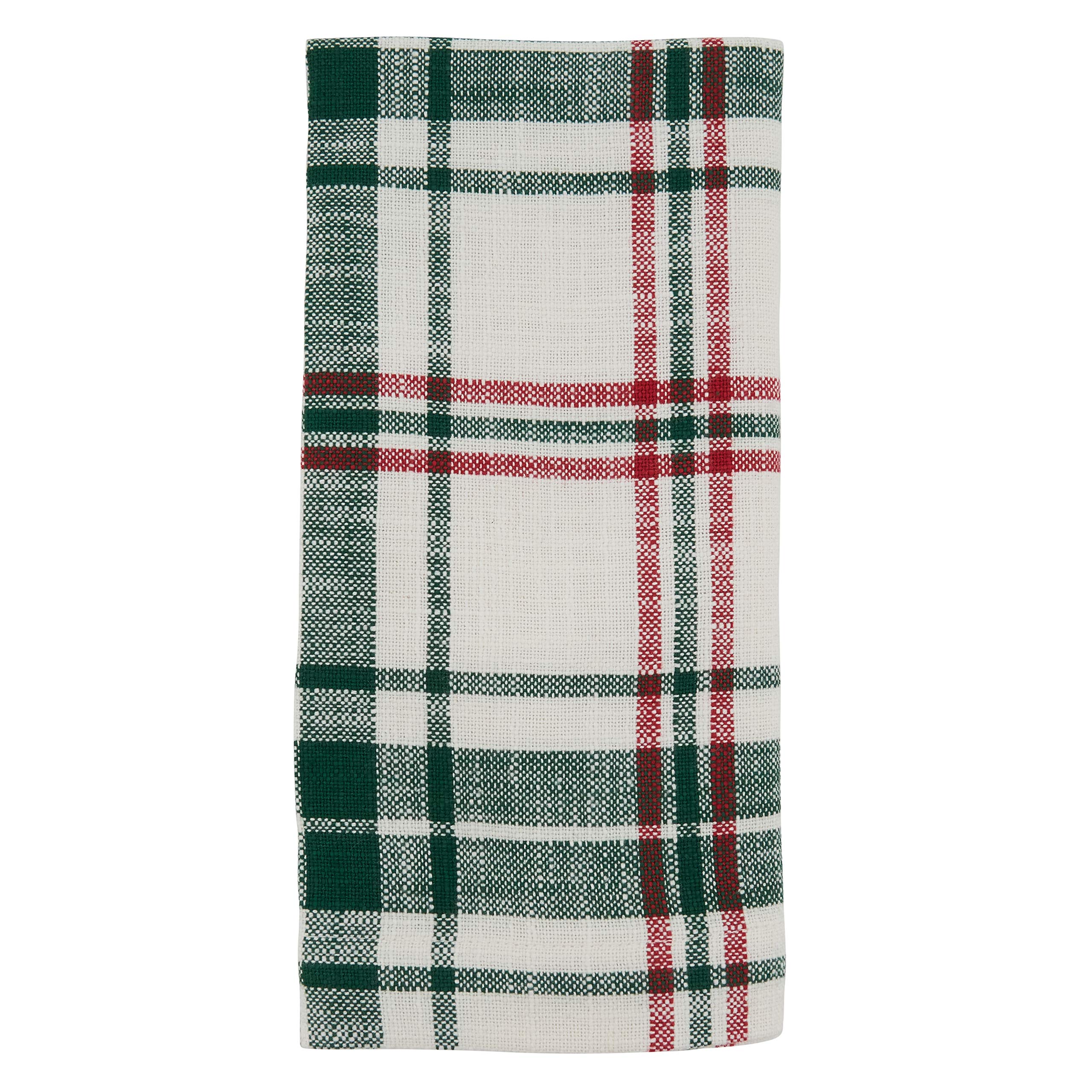 Plaid Design Table Napkins (Set of 4) - Premium Cotton Napkins for Dining, Parties & Home Decor - Perfect for Thanksgiving, Christmas & Everyday Use