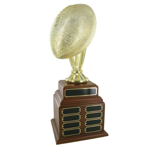 SHOP AWARDS AND GIFTS Premium Perpetual Gold Metallic Football Trophy - Perfect for Sports Awards, Team Recognition & Championship Celebrations