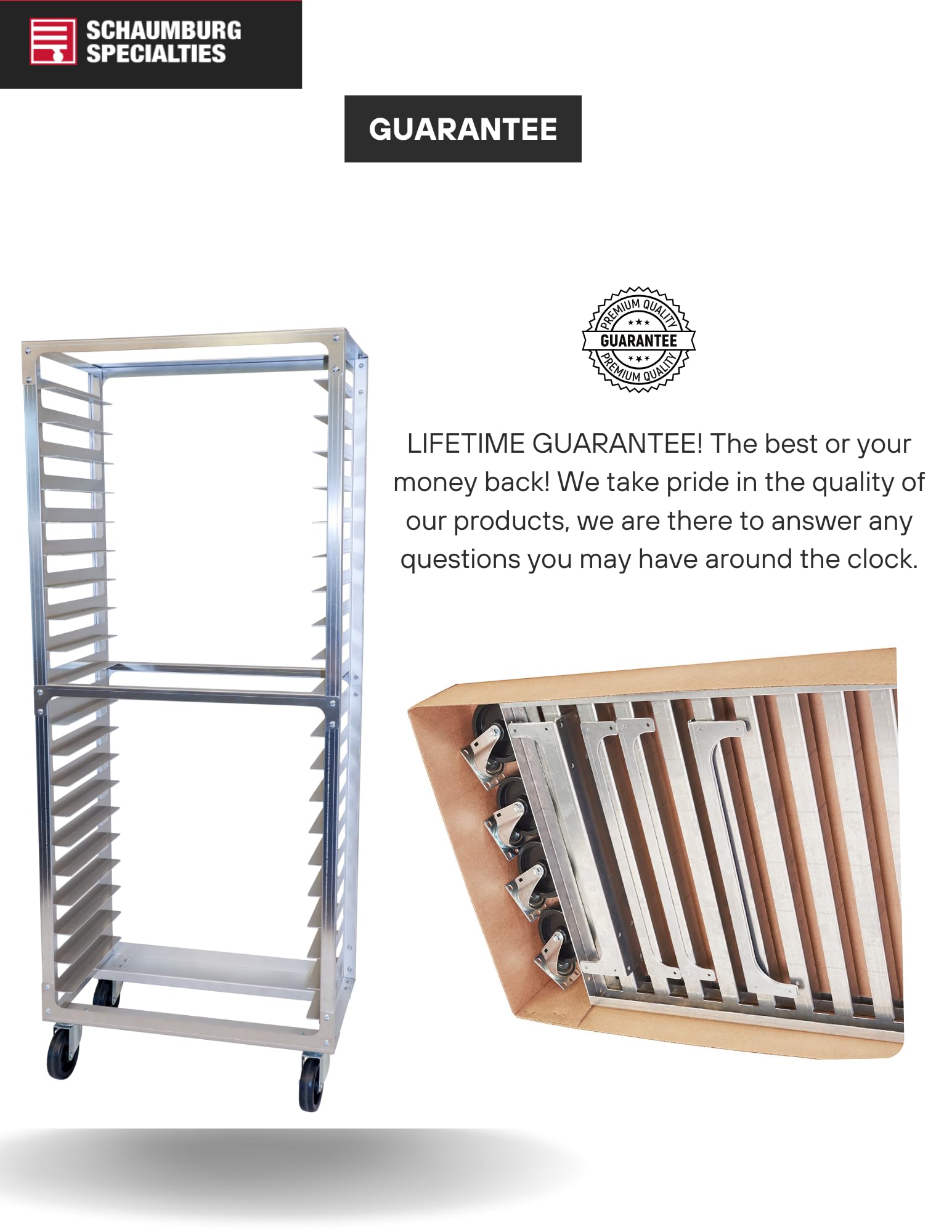 Heavy Duty Aluminum Side Load Speed Rack - 15 Tier Commercial Bun Rack with 4