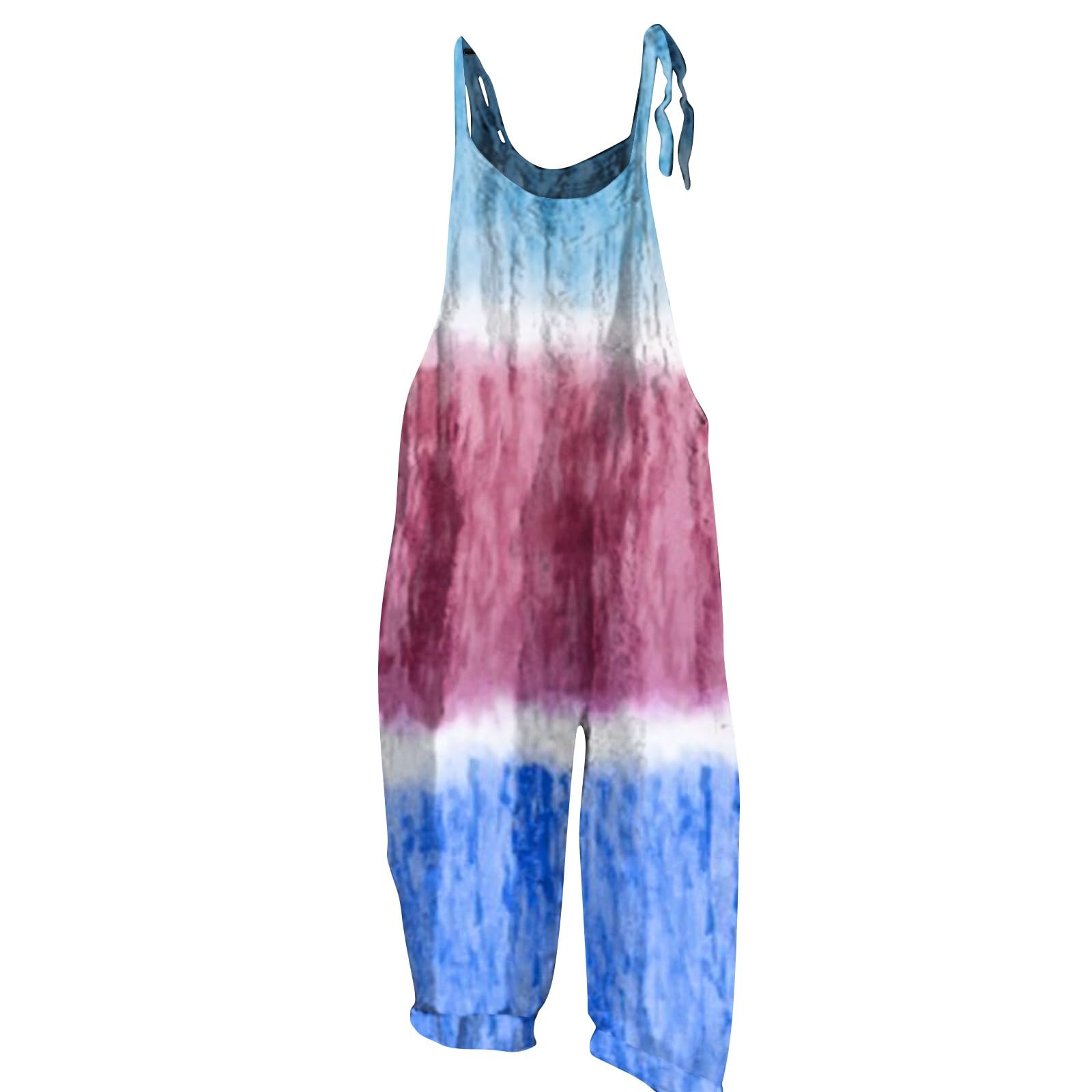 Floral Printed Jumpsuit for Women - Summer Casual & Dressy Romper - Plus Size Outfit for Beach & Party