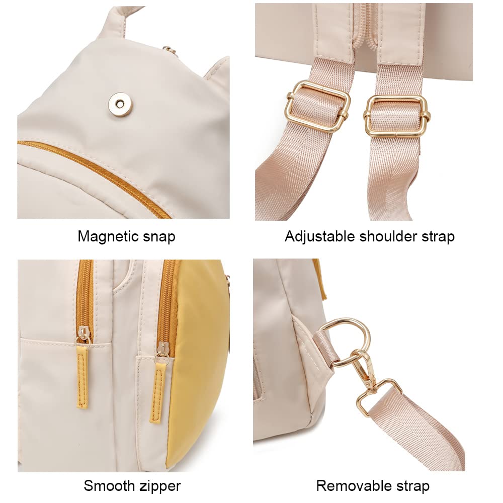 Zhongningyifeng Women's Small Nylon Backpack - Mini Travel Purse & Lightweight Shoulder Bag for Ladies | Perfect for Daily Commute, Weekend Trips & College Campus Use