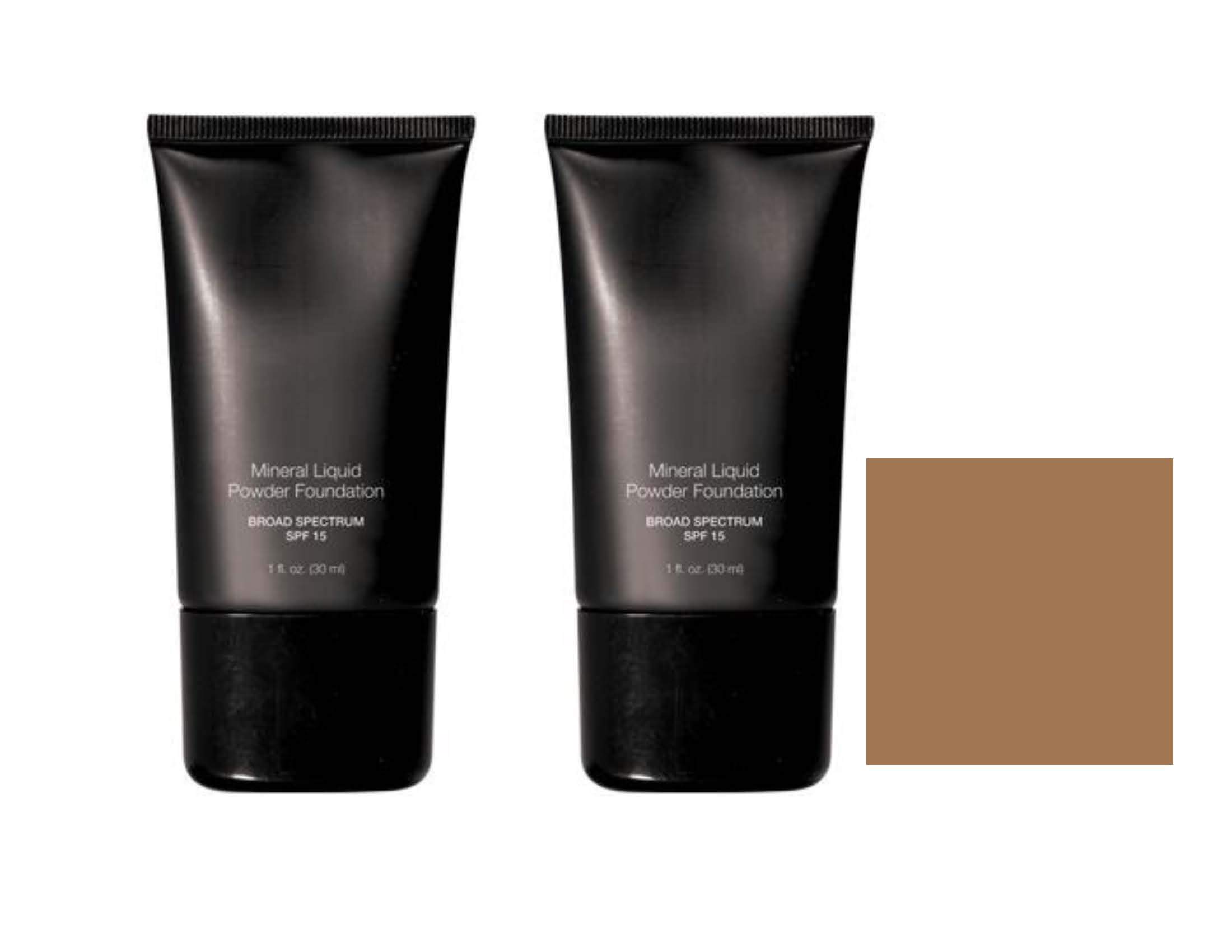 Mineral Liquid Powder Foundation SPF 15 - Sunlit Beige (2 Pack) | Oil-Free, Broad Spectrum Coverage for Flawless Makeup | Perfect for Daily Wear & Special Occasions